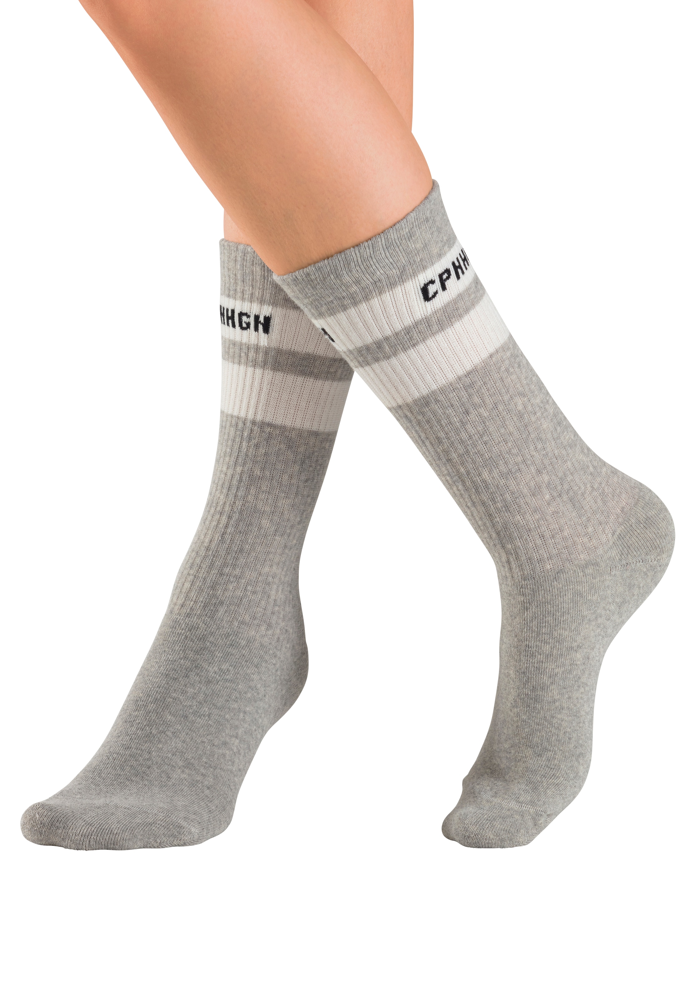Copenhagen Studios Tennissocken Packung, 3 Paar tlg. mit Streifendesign und Vollfrottee