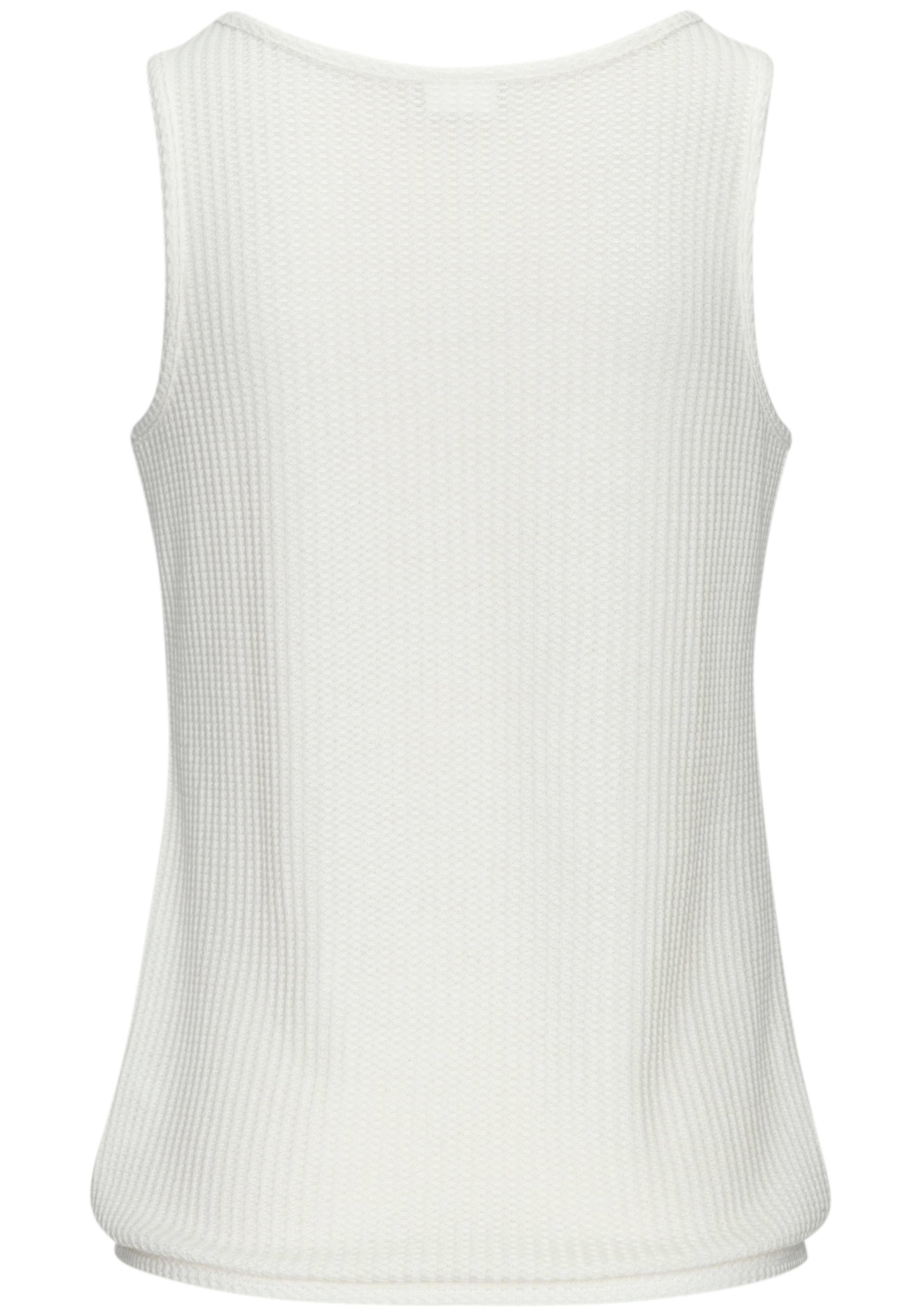 LASCANA Trägertop »mit Zierknopfleiste« aus weicher Piqué-Qualität
