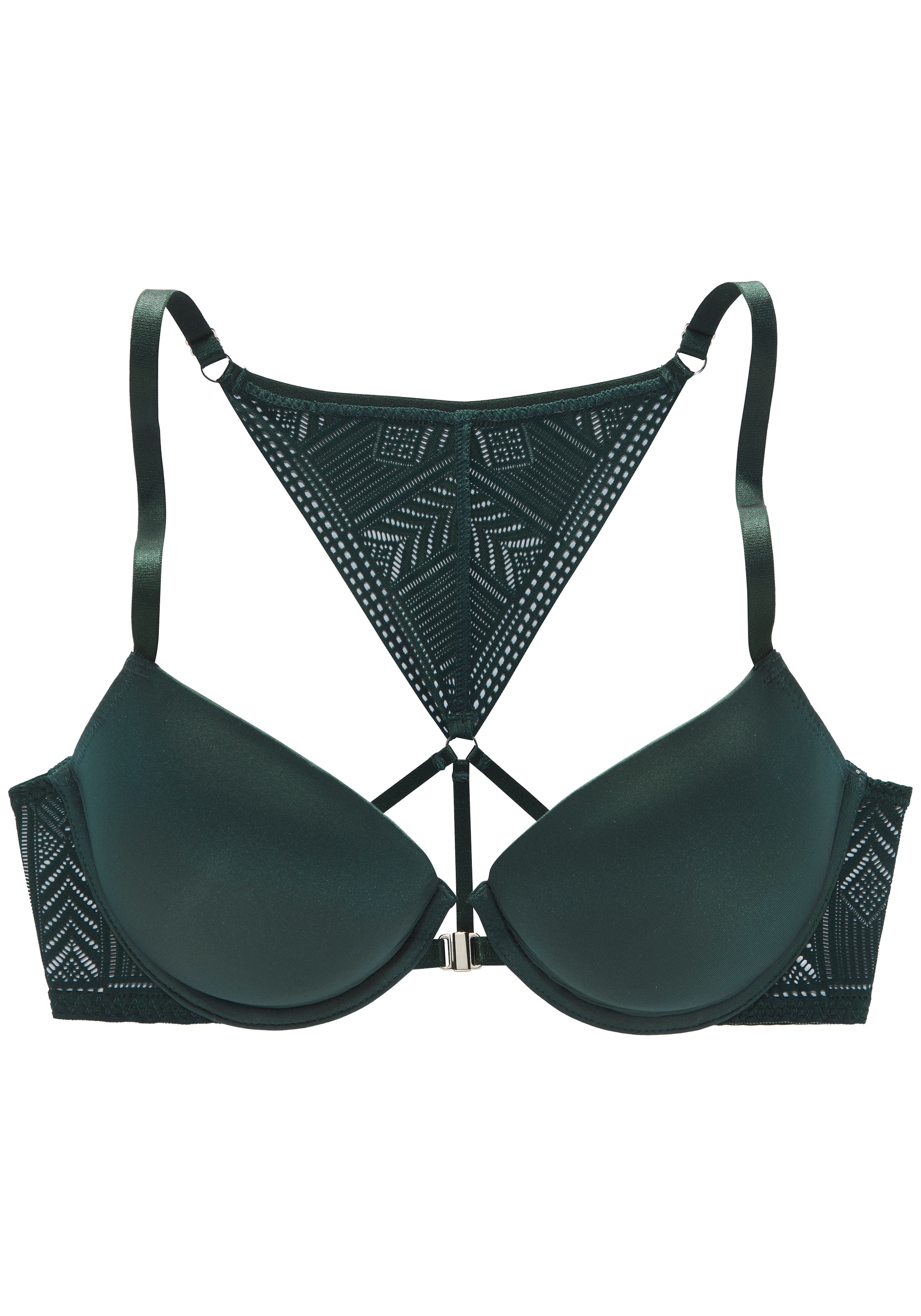 s.Oliver Push-up-BH, mit Bügel und modischem Spitzenrücken, Dessous