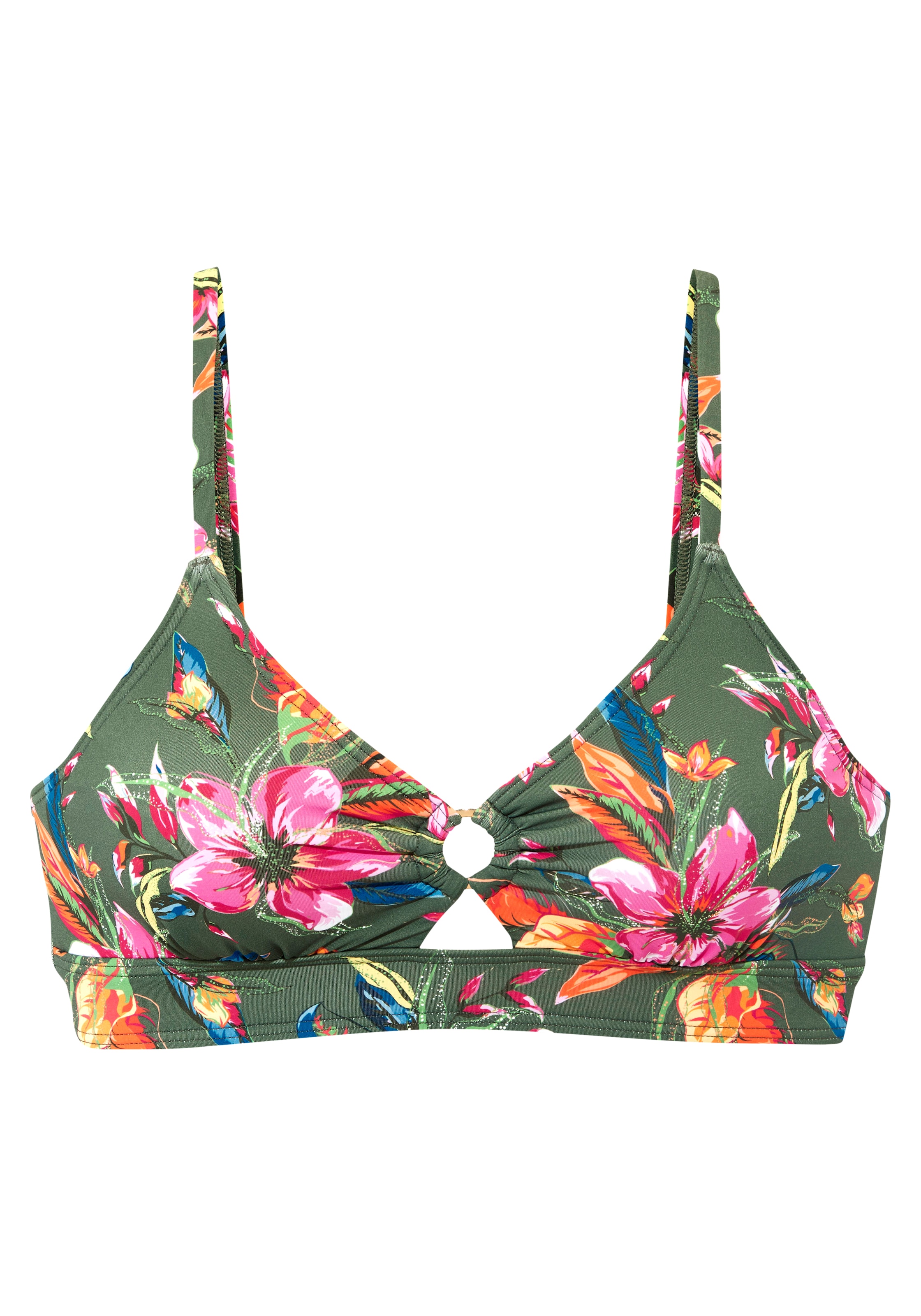 LASCANA Triangel-Bikini-Top »Malia« mit tropischem Print