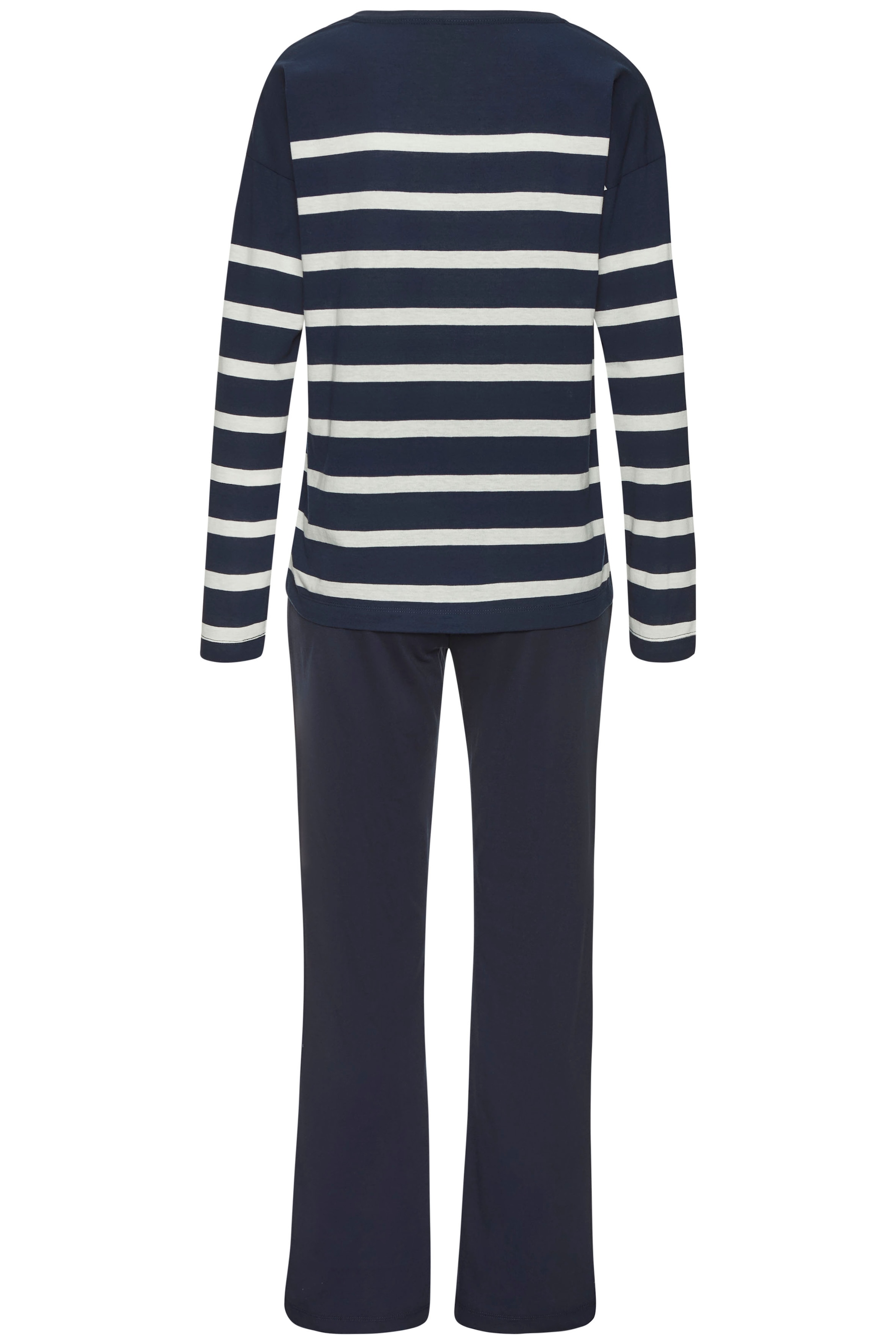 s.Oliver Pyjama 2 Stk. tlg., mit garngefärbten Streifen im Oberteil