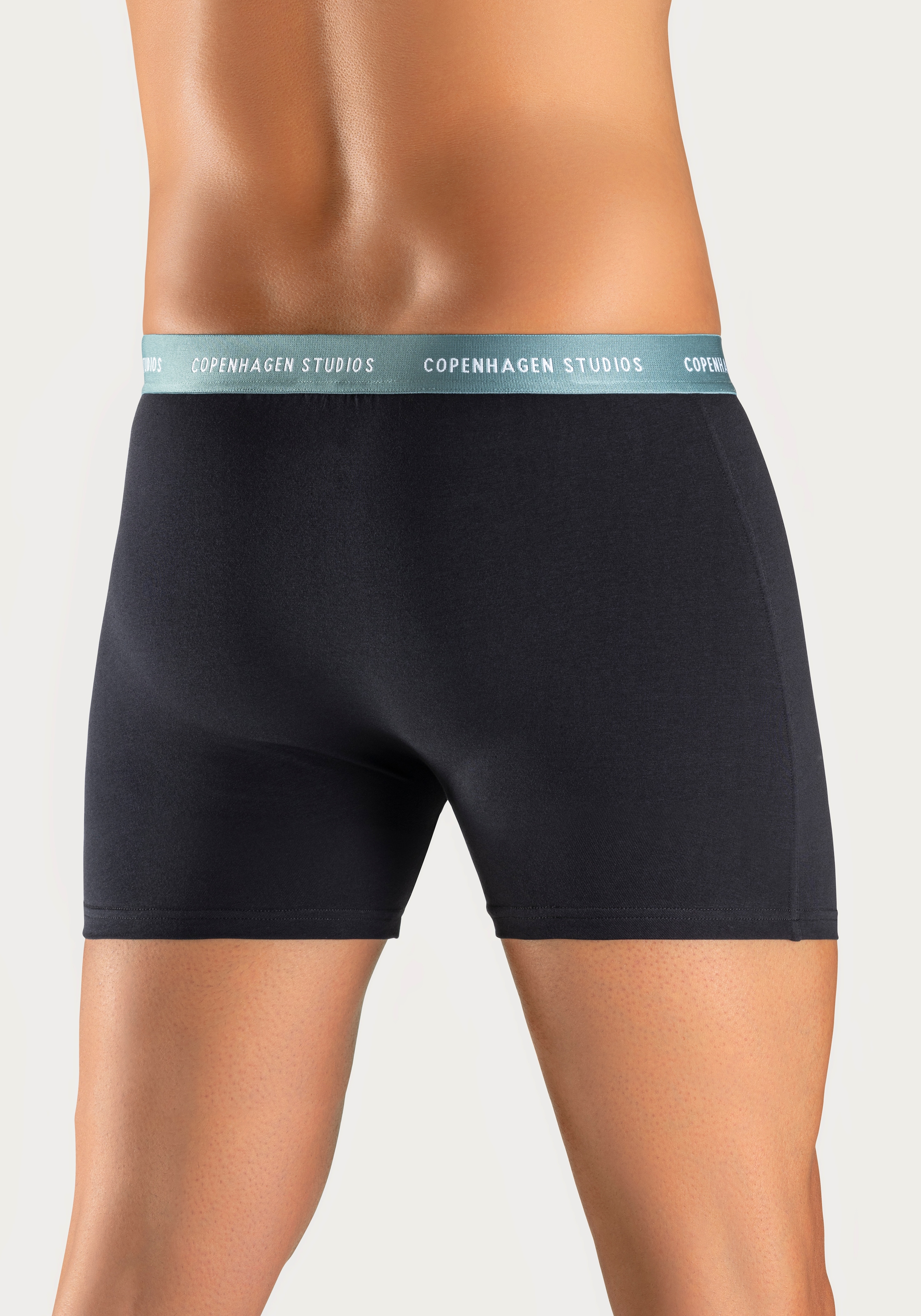 Copenhagen Studios Boxer »Boxershorts für Herren«, (3 St.), mit längerem Bein und Logobund