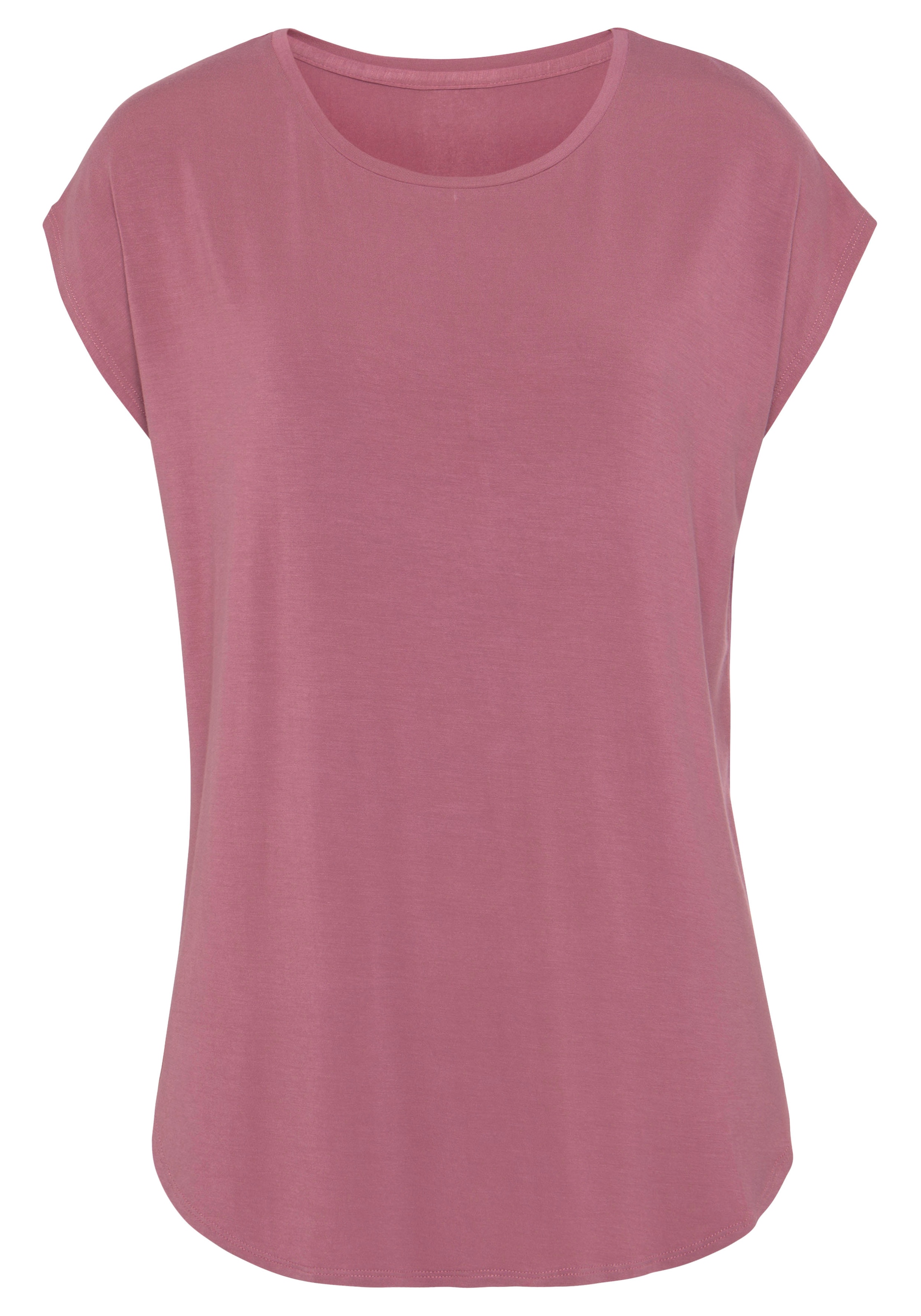 LASCANA Longshirt »mit stark gerundetem Saum«, (2er-Pack), aus weichem Viskose-Stretch