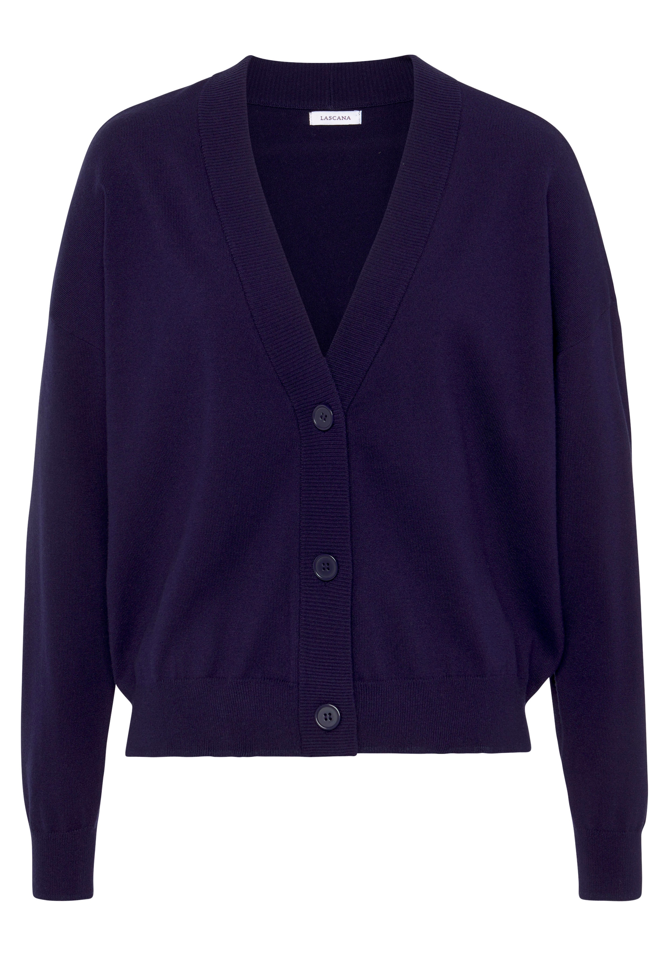 LASCANA Strickjacke, in kurzer Form, Loungewear