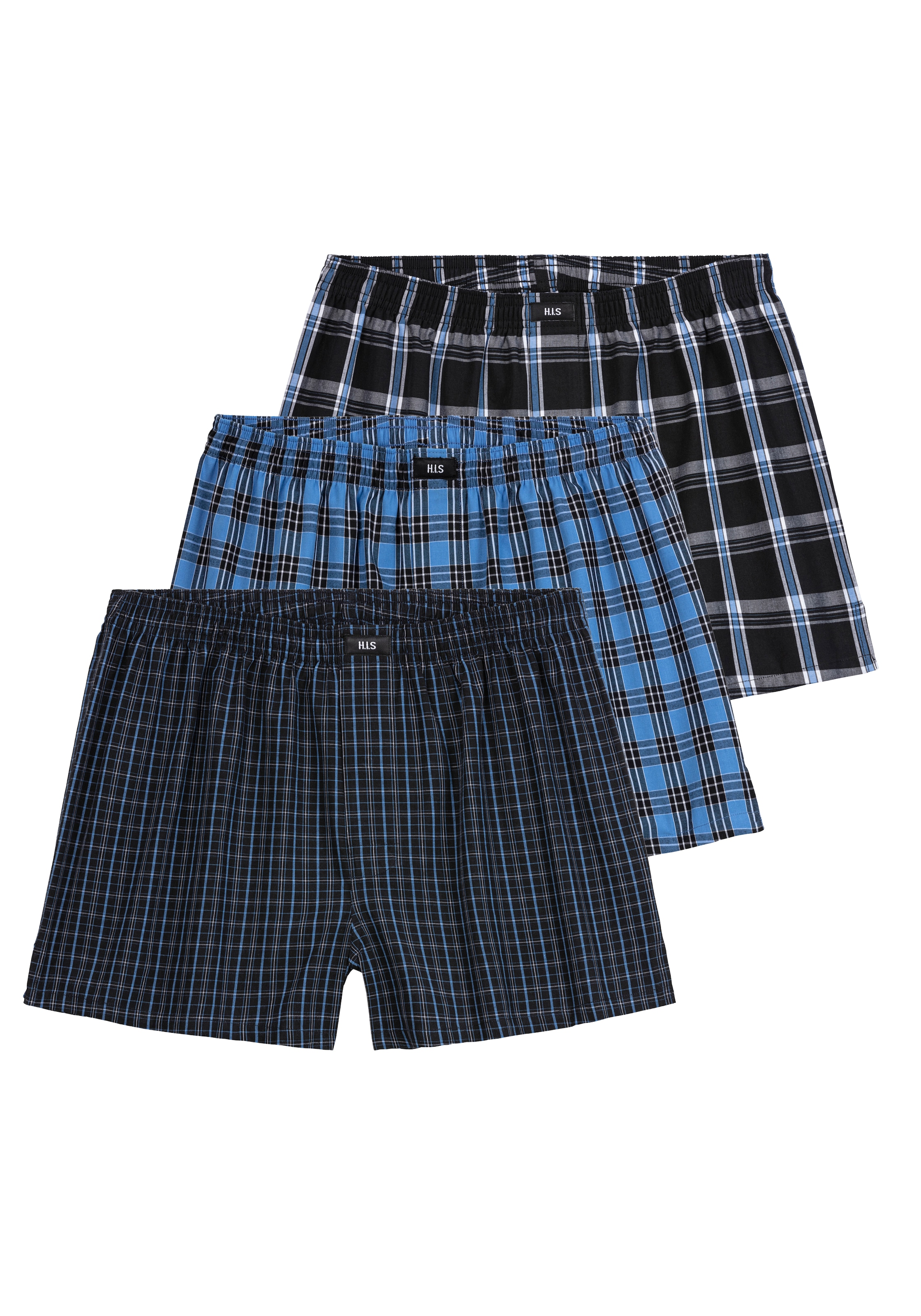 H.I.S Webboxer, (Packung, 3 St.), mit verschiedenen Karomustern