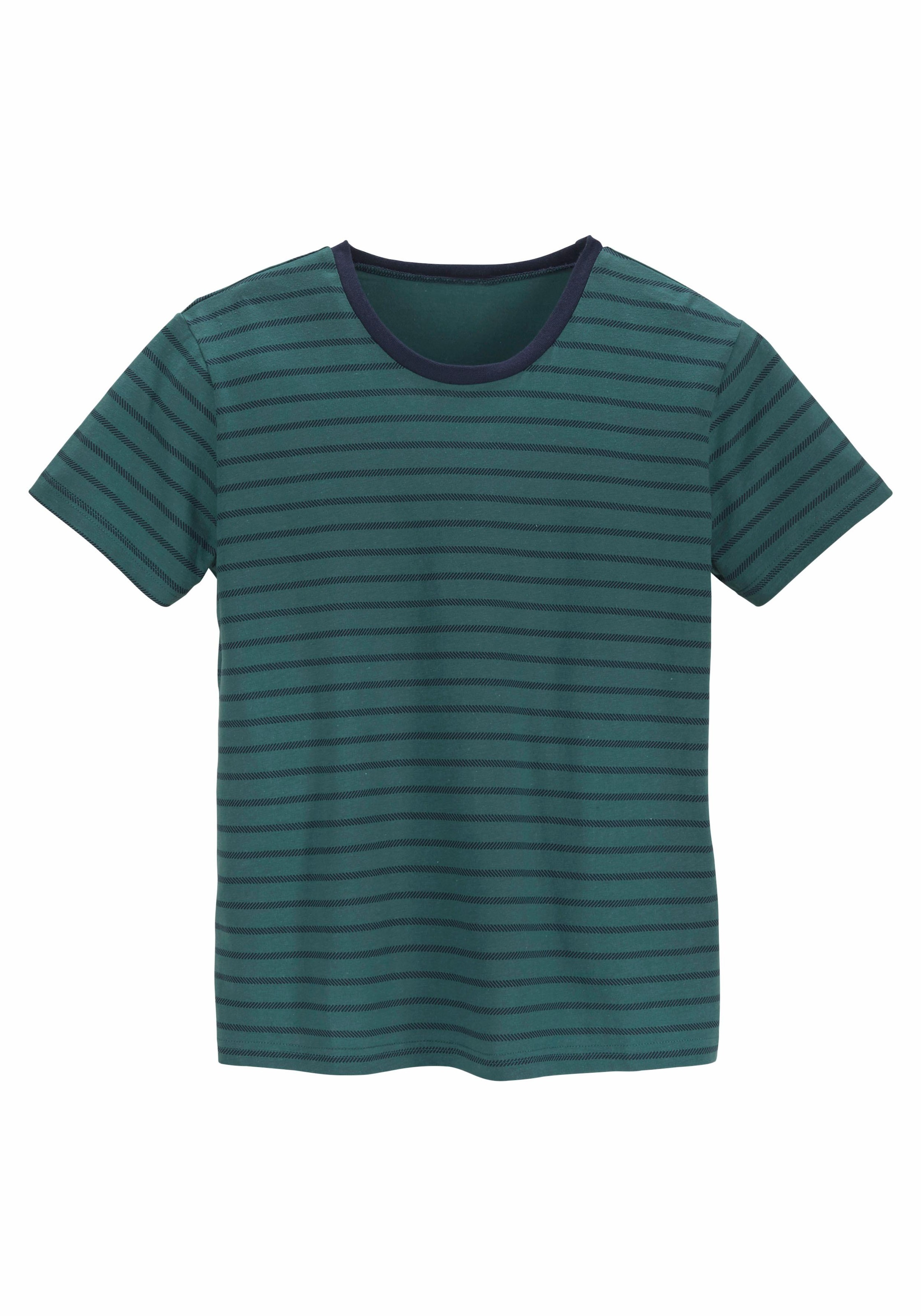 le jogger® Pyjama 1 Stück, 2 tlg. Schlafanzug mit gestreiftem Oberteil