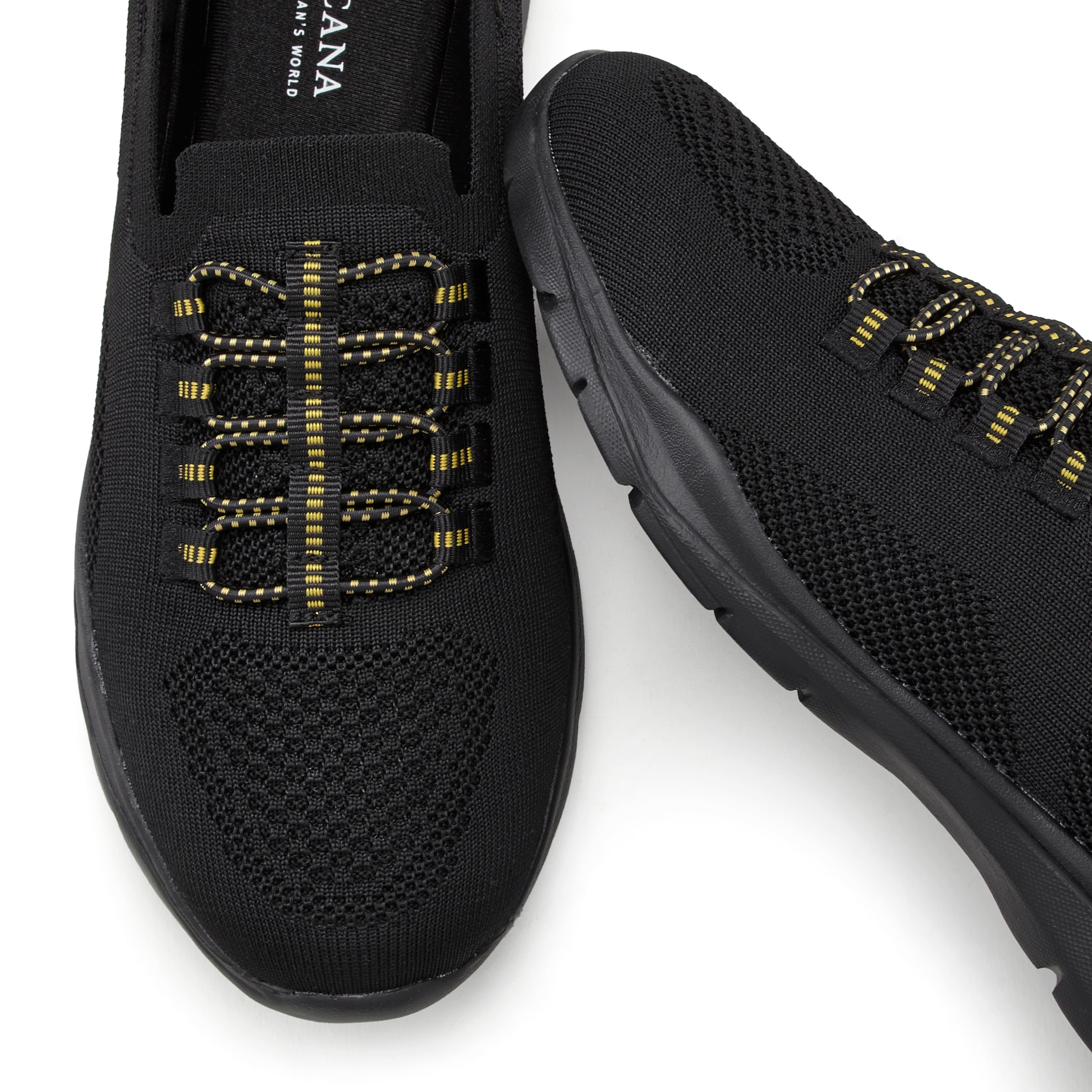 LASCANA Sneaker »Slipper, Halbschuh, leichtes Meshmaterial«, zum Reinschlüpfen mit elastischen Schnürbändern VEGAN
