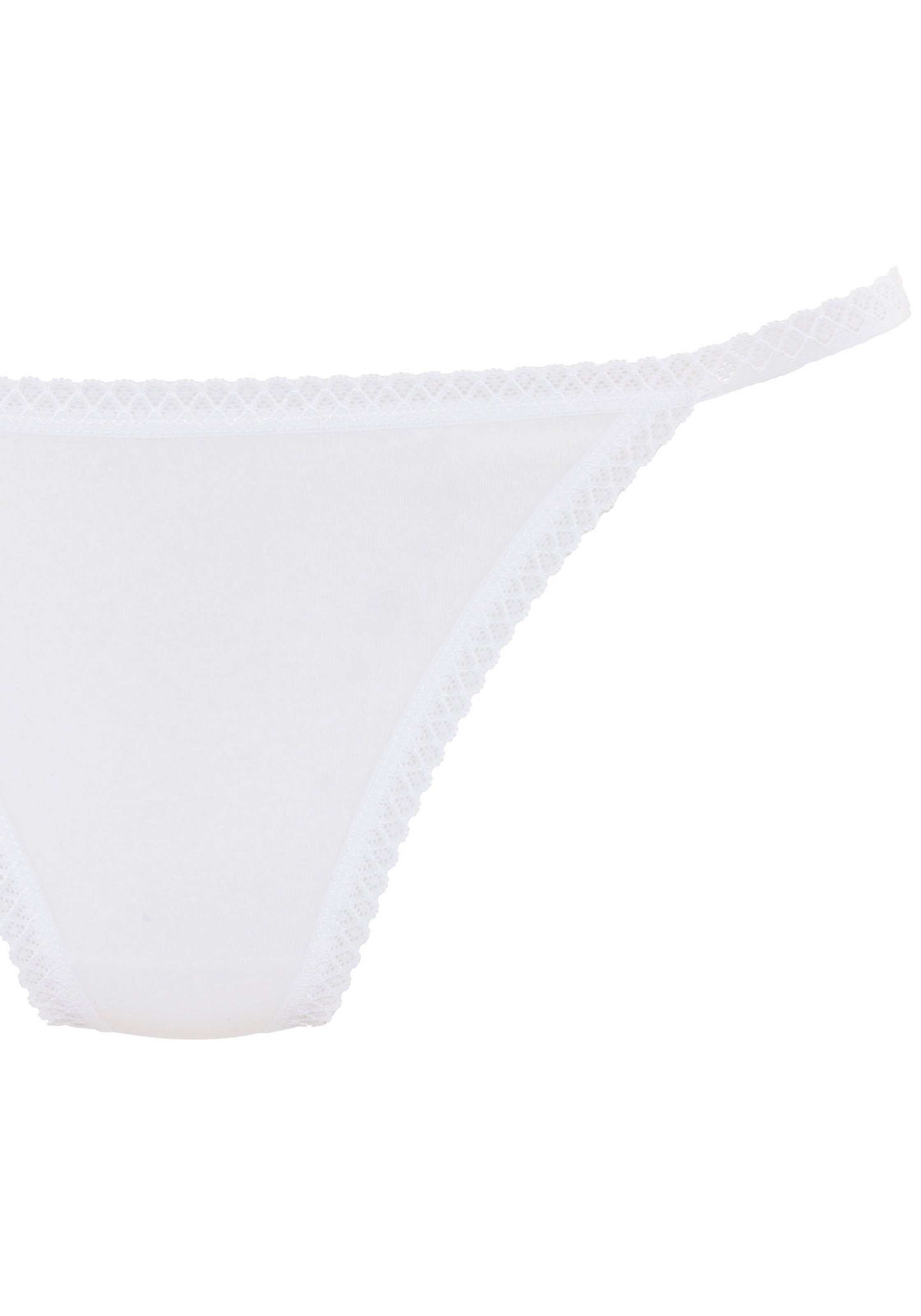 Vivance String, (7er-Pack), mit feiner Spitzeneinfassung und aus weicher Baumwollqualität