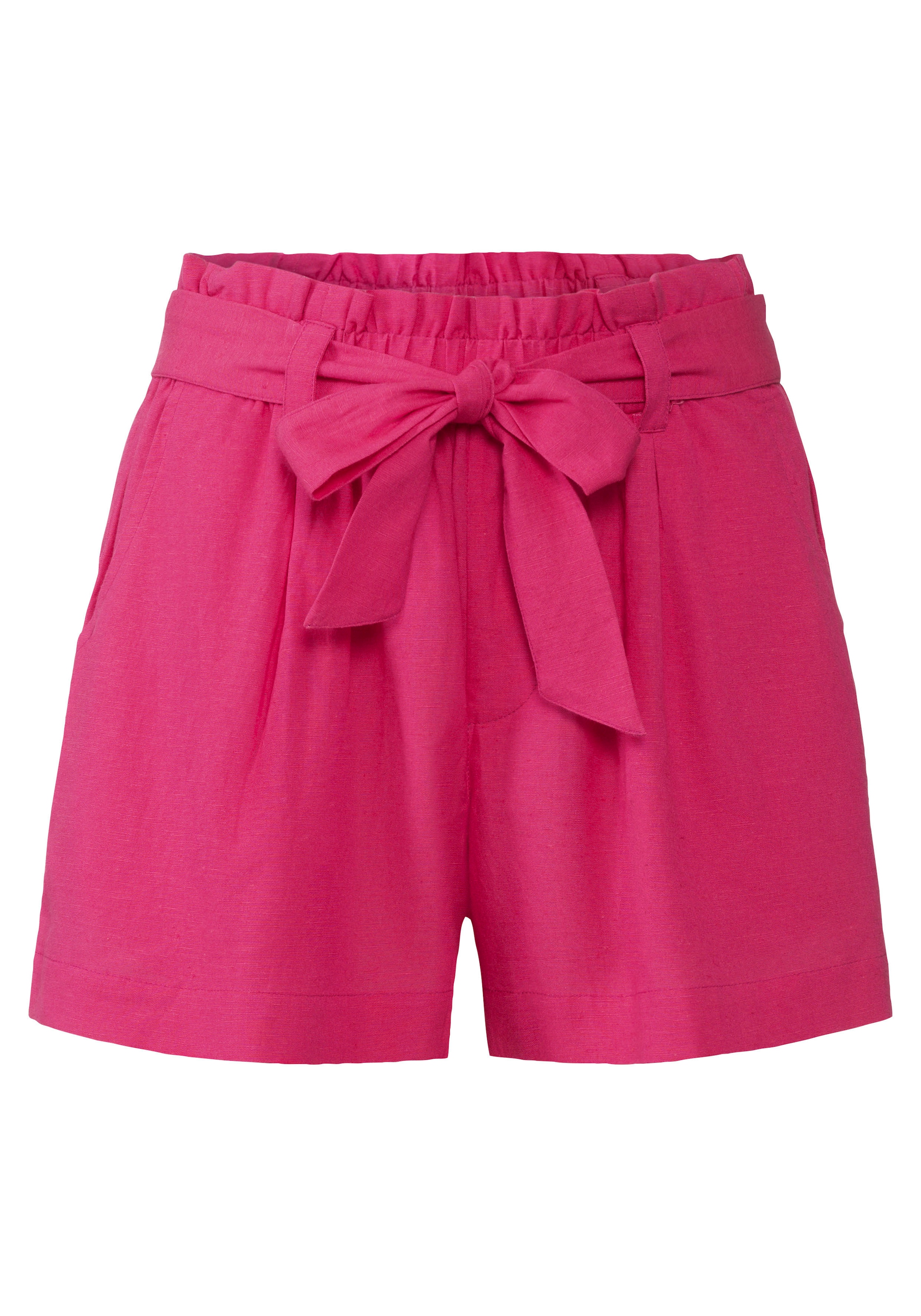 LASCANA Shorts, (mit Bindegürtel), im Paperbag-Stil, Leinenmix, Schlupfhose, Sommerhose