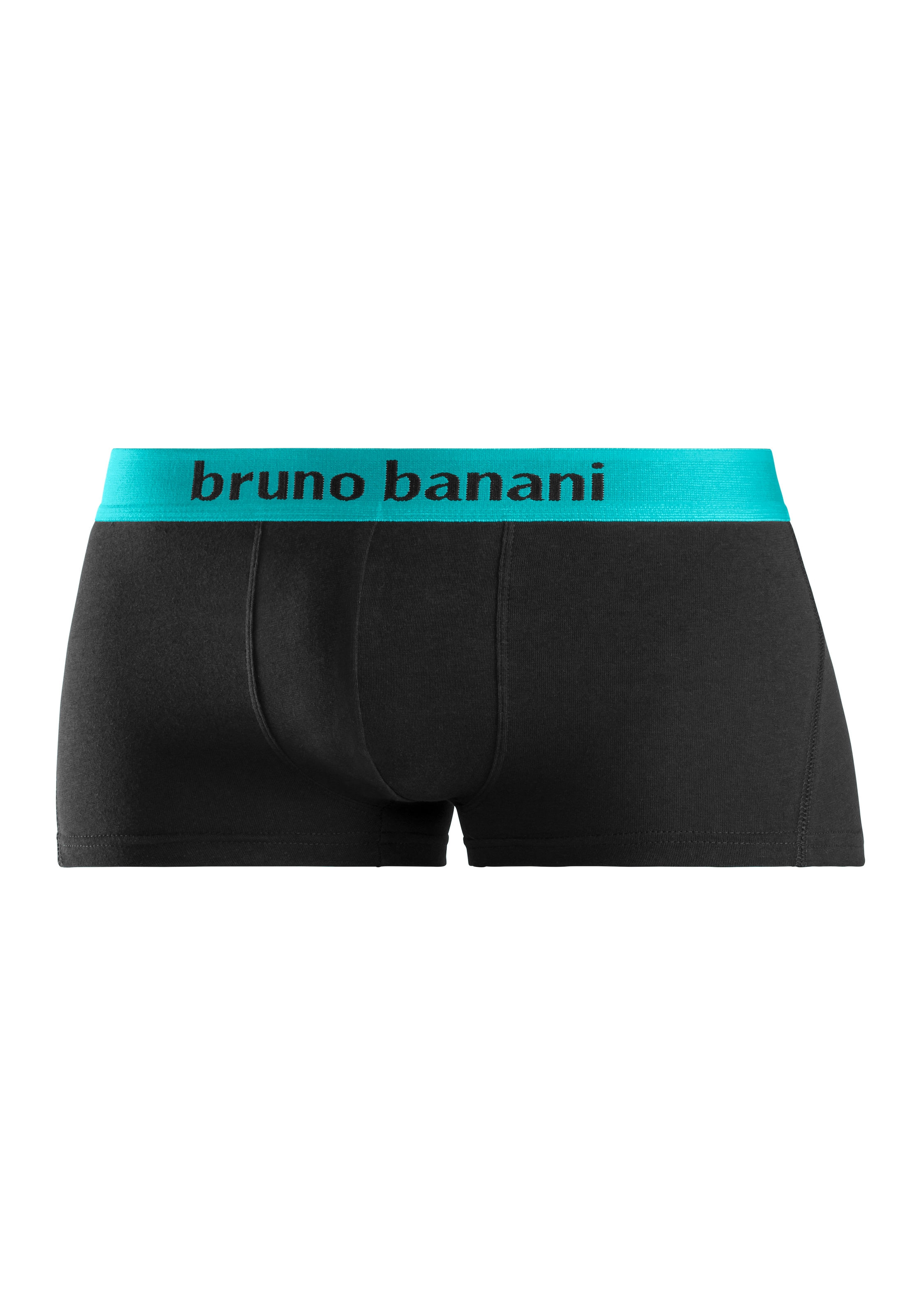 Bruno Banani Hipster, (Packung, 4 St.), knapp sitzende Boxershorts mit Logo Webbund aus Baumwollmischung