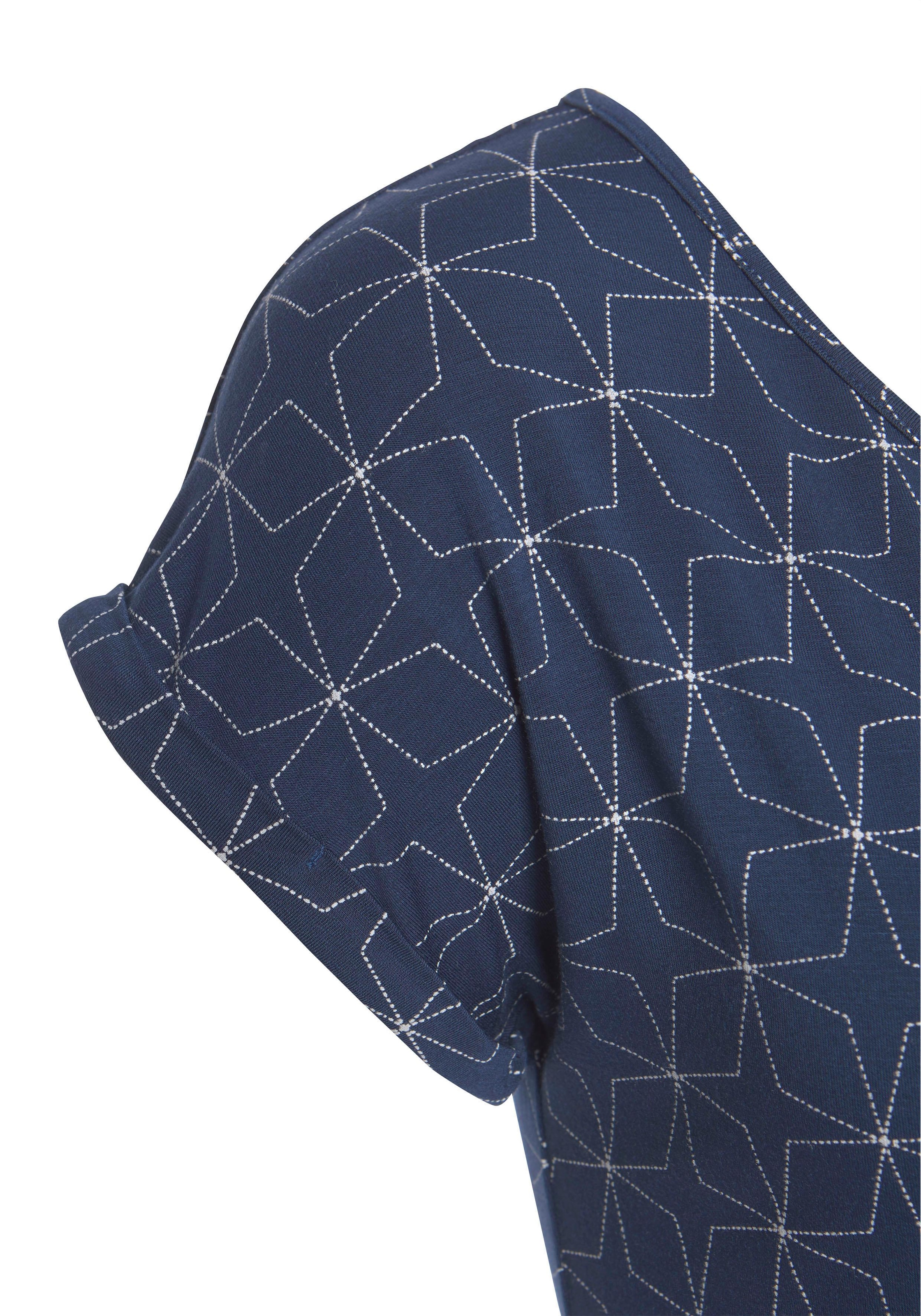 LASCANA T-Shirt, (2er-Pack), mit kleinem Cut-Out im Nacken