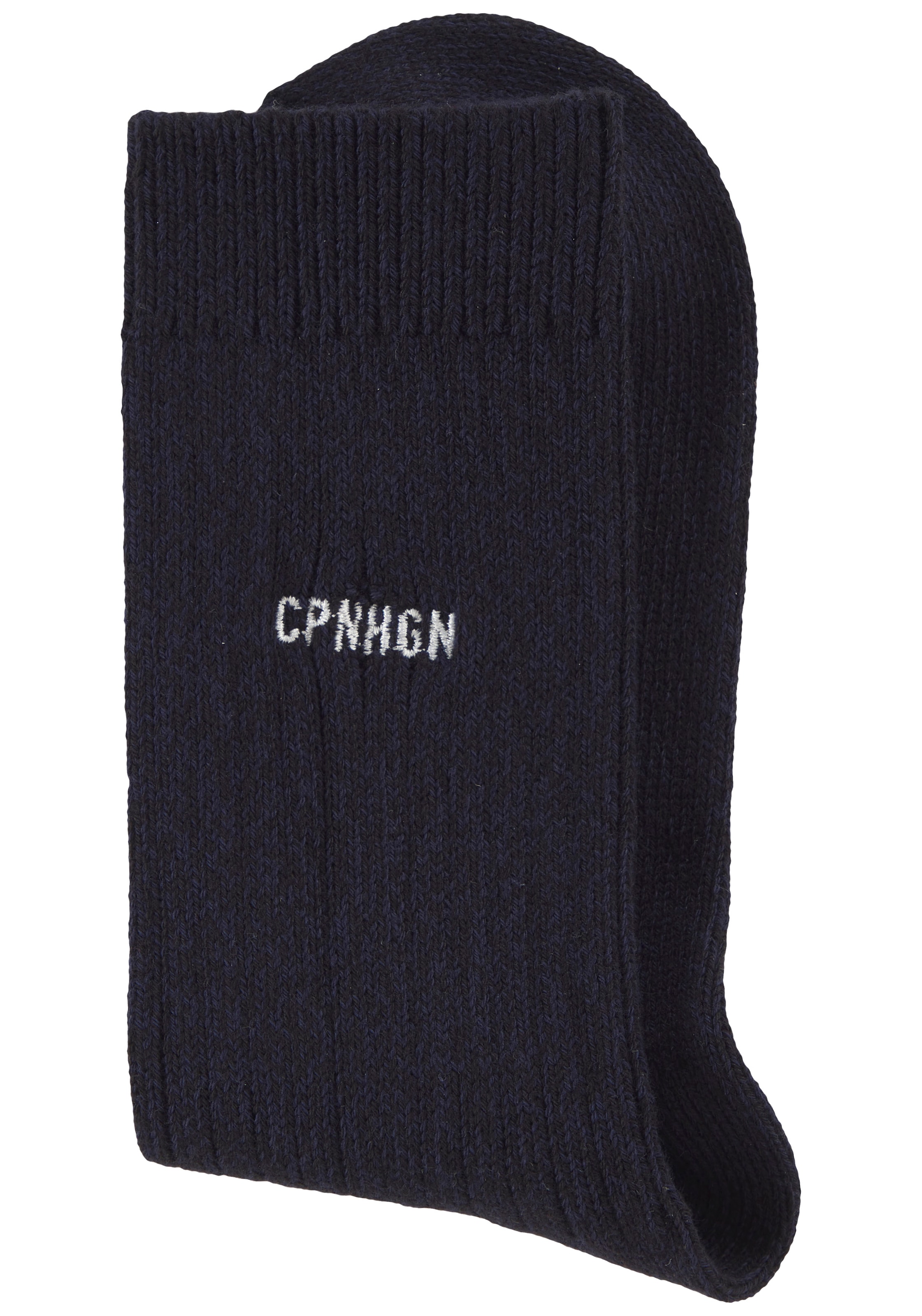 Copenhagen Studios Basicsocken, (1 Paar), gerippt mit Logo Stickerei