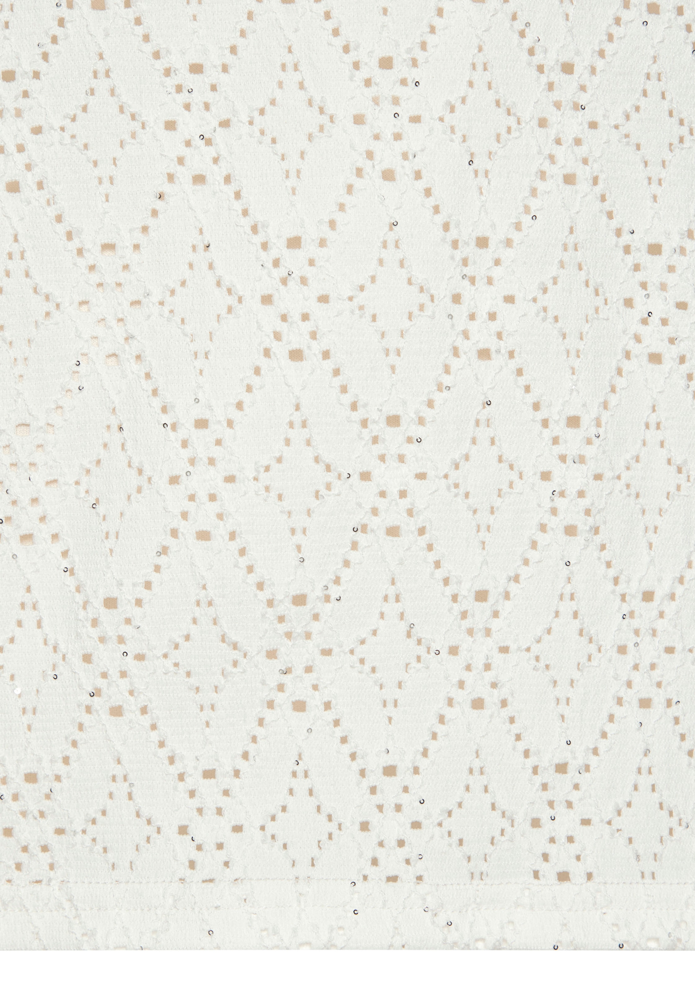 LASCANA Rundhalsshirt »mit funkelnden Pailetten« aus hochwertiger Ajour-Qualität