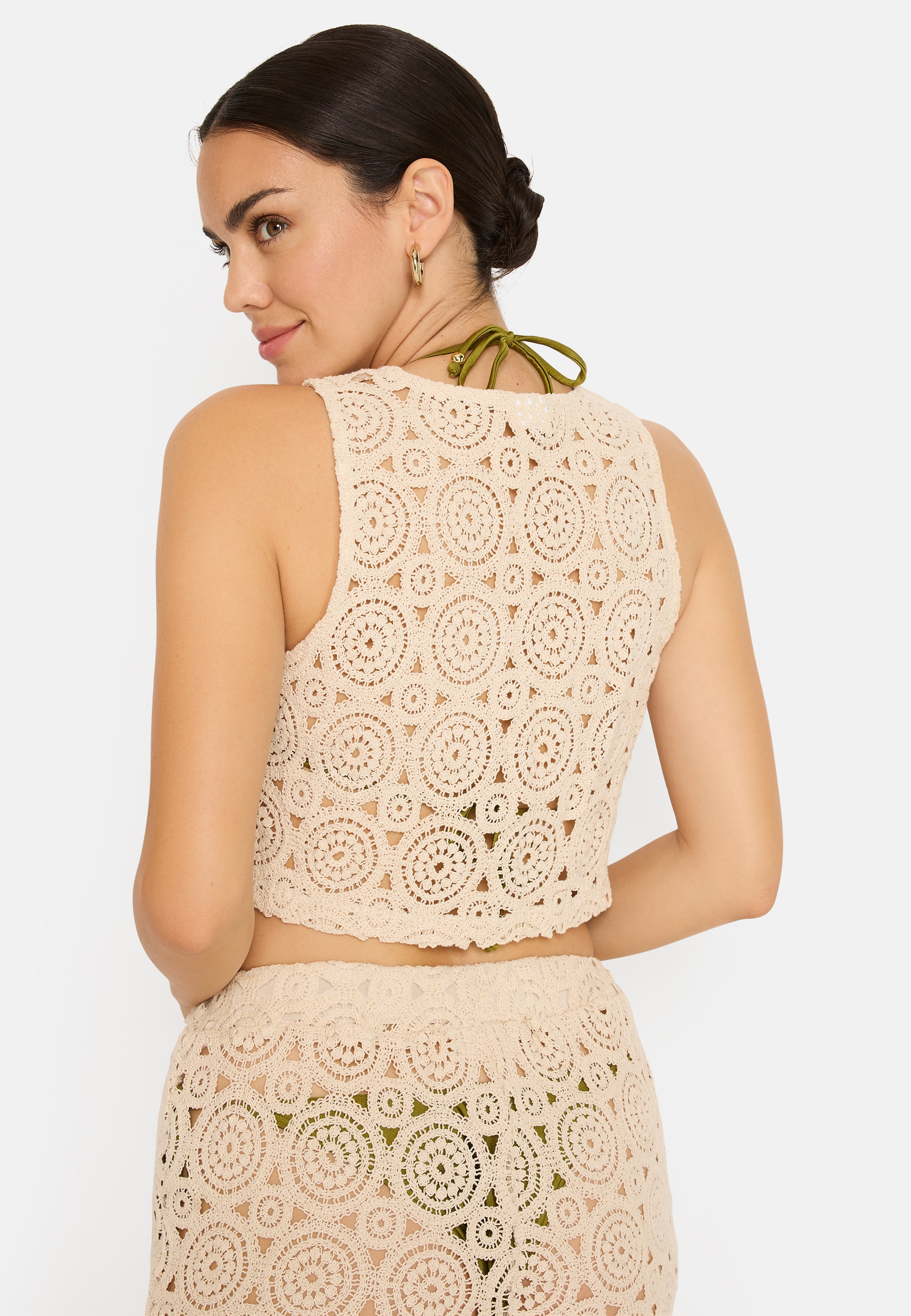 LSCN by LASCANA Spitzentop Set, mit Shorts, 2