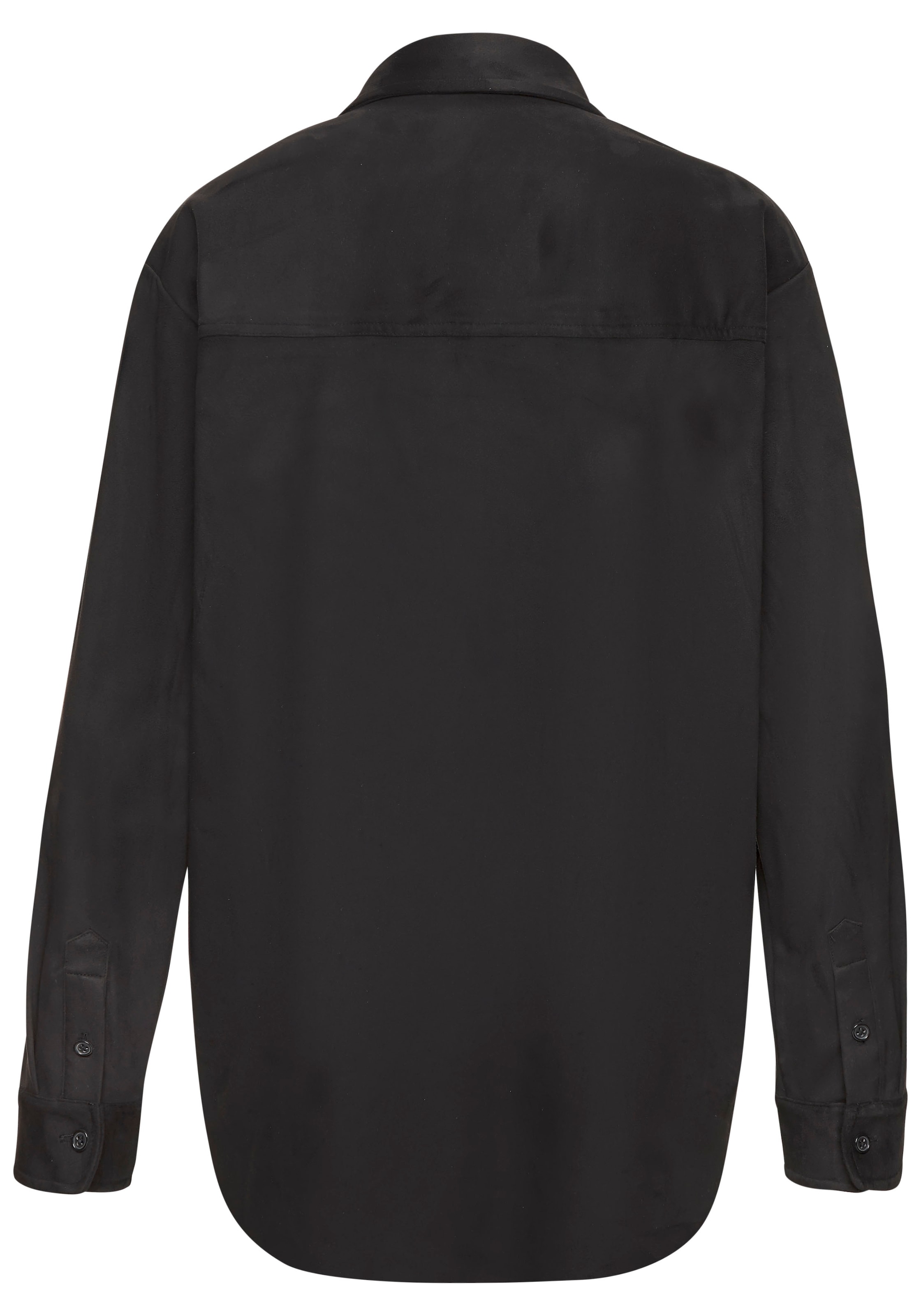 French Connection Langarmhemd aus Veloursleder-Imitat mit aufgesetzter Tasche, Loungewear