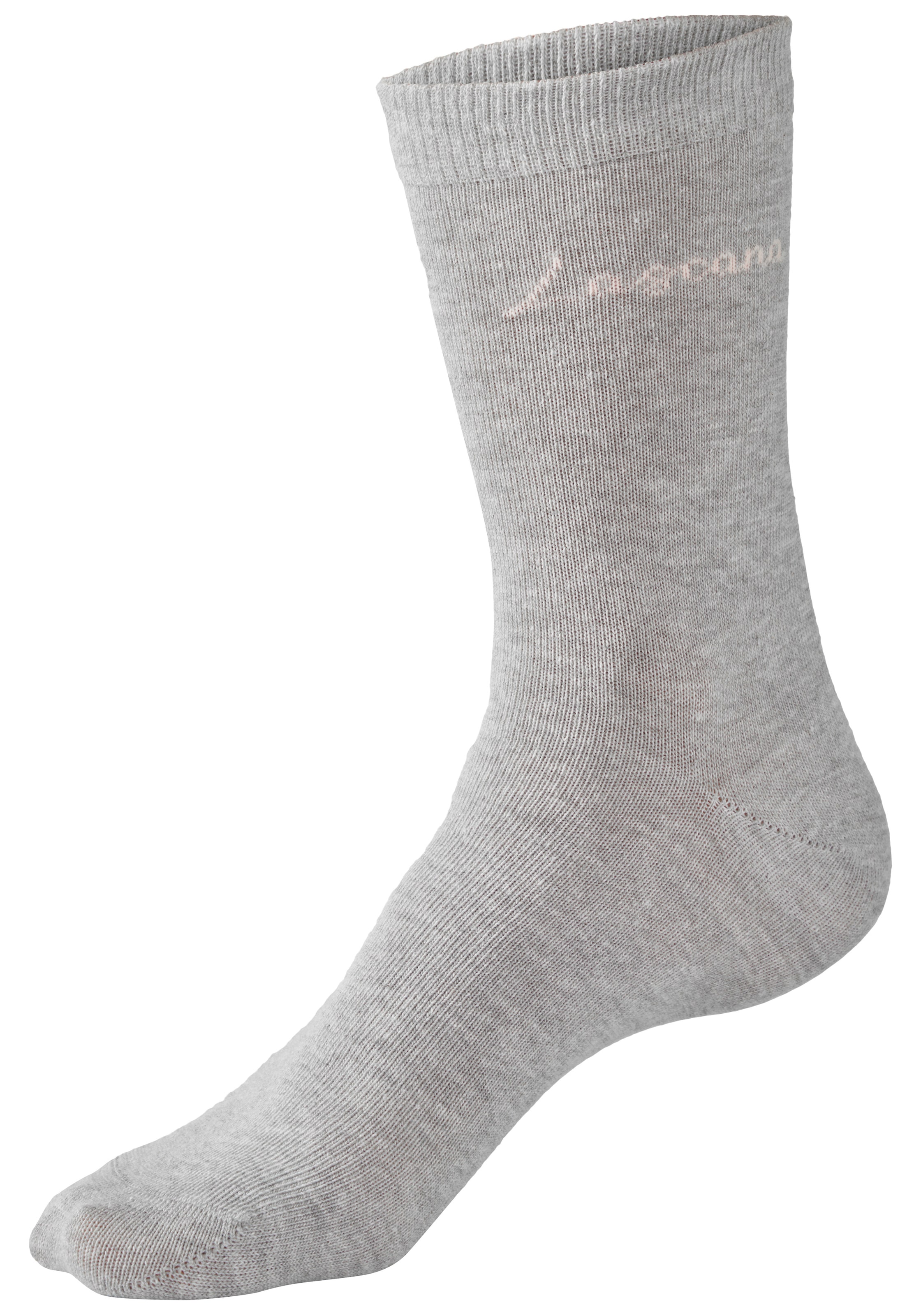 LASCANA Basicsocken »für Damen mit eingestricktem Markenlogo« Box, 7 Stk. tlg. in ansprechender Geschenkbox
