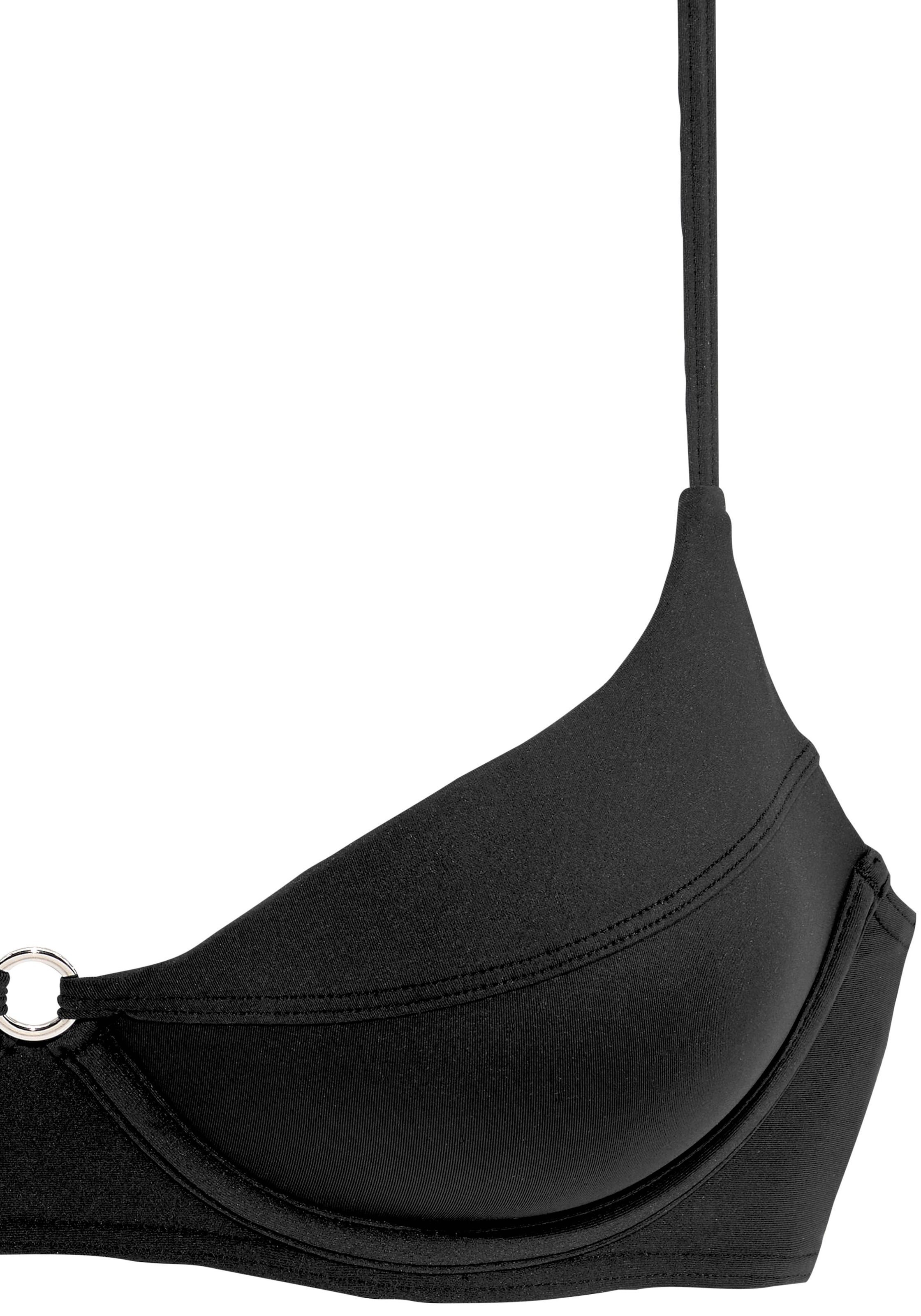 LASCANA Bügel-Bikini, mit wattierten Cups und Zierring