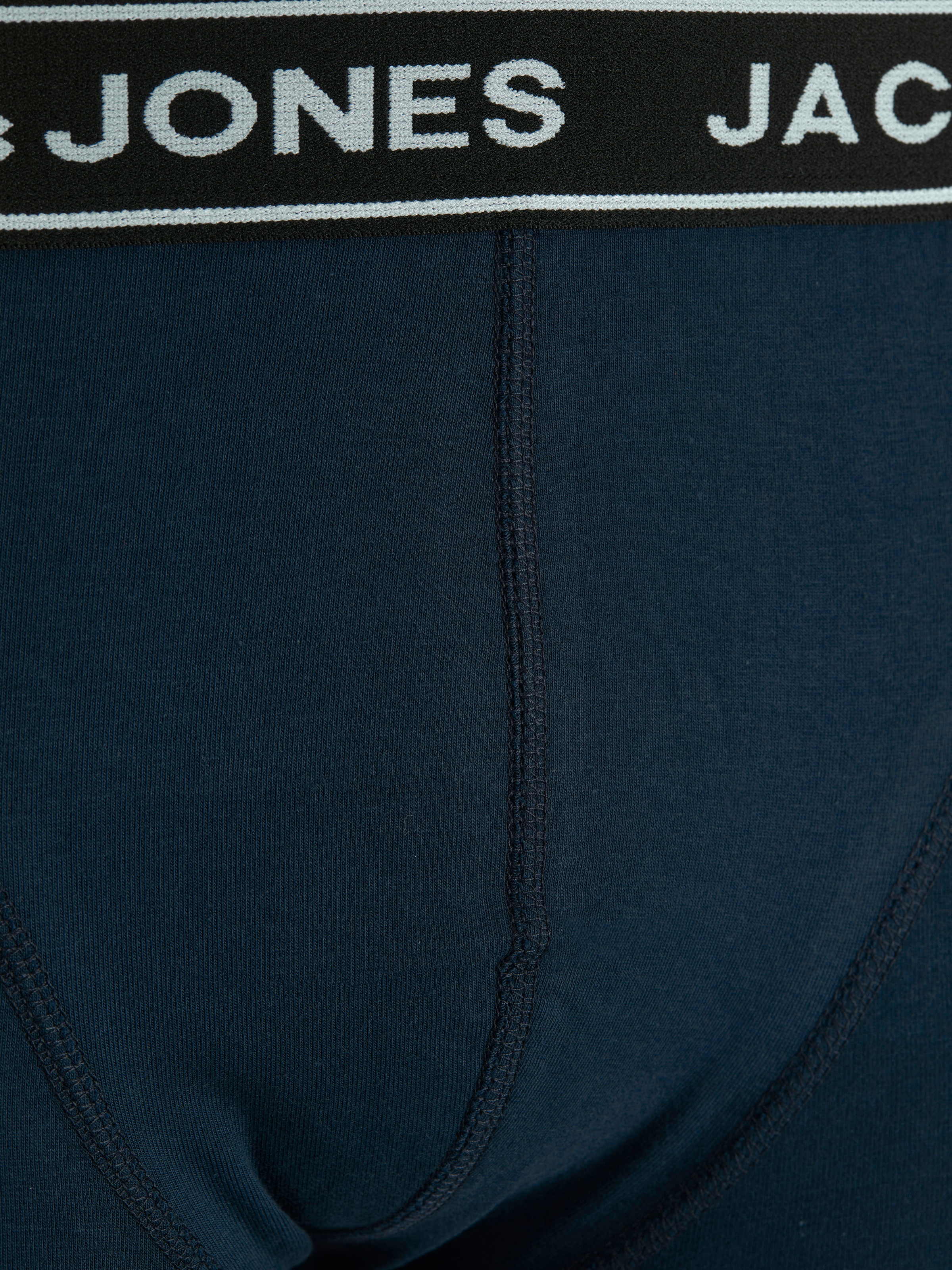 Jack & Jones Trunk »JACCRISP im 6er Pack mit Logobund und Stretchkomfort« Packung, 6 Stk. unifarben mit Farbeinsatz, modisch, eng anliegend, Baumwollmischung