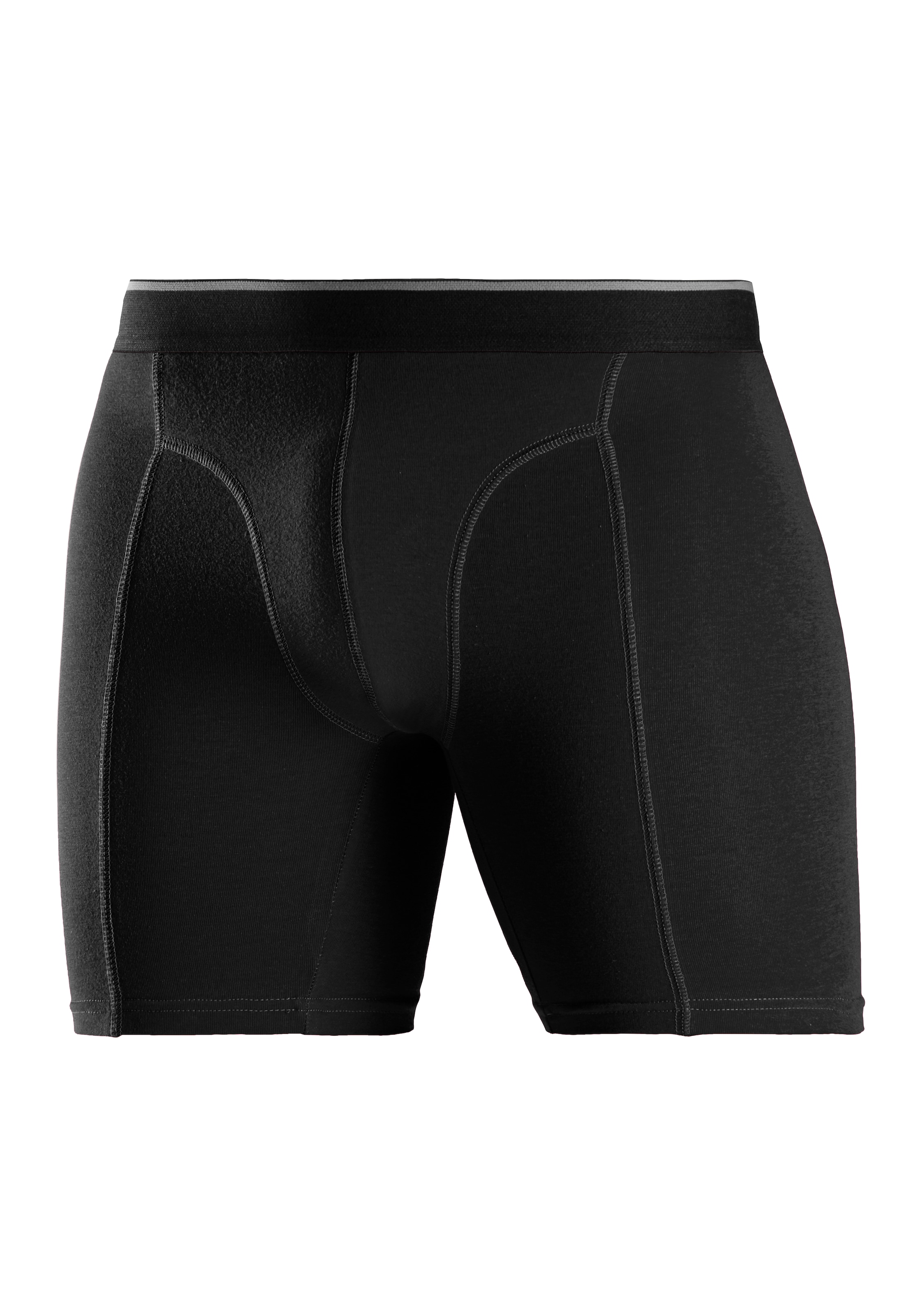 AUTHENTIC LE JOGGER Langer Boxer Packung, 5 Stk. mit zweifarbigem Webbund und längerem Bein