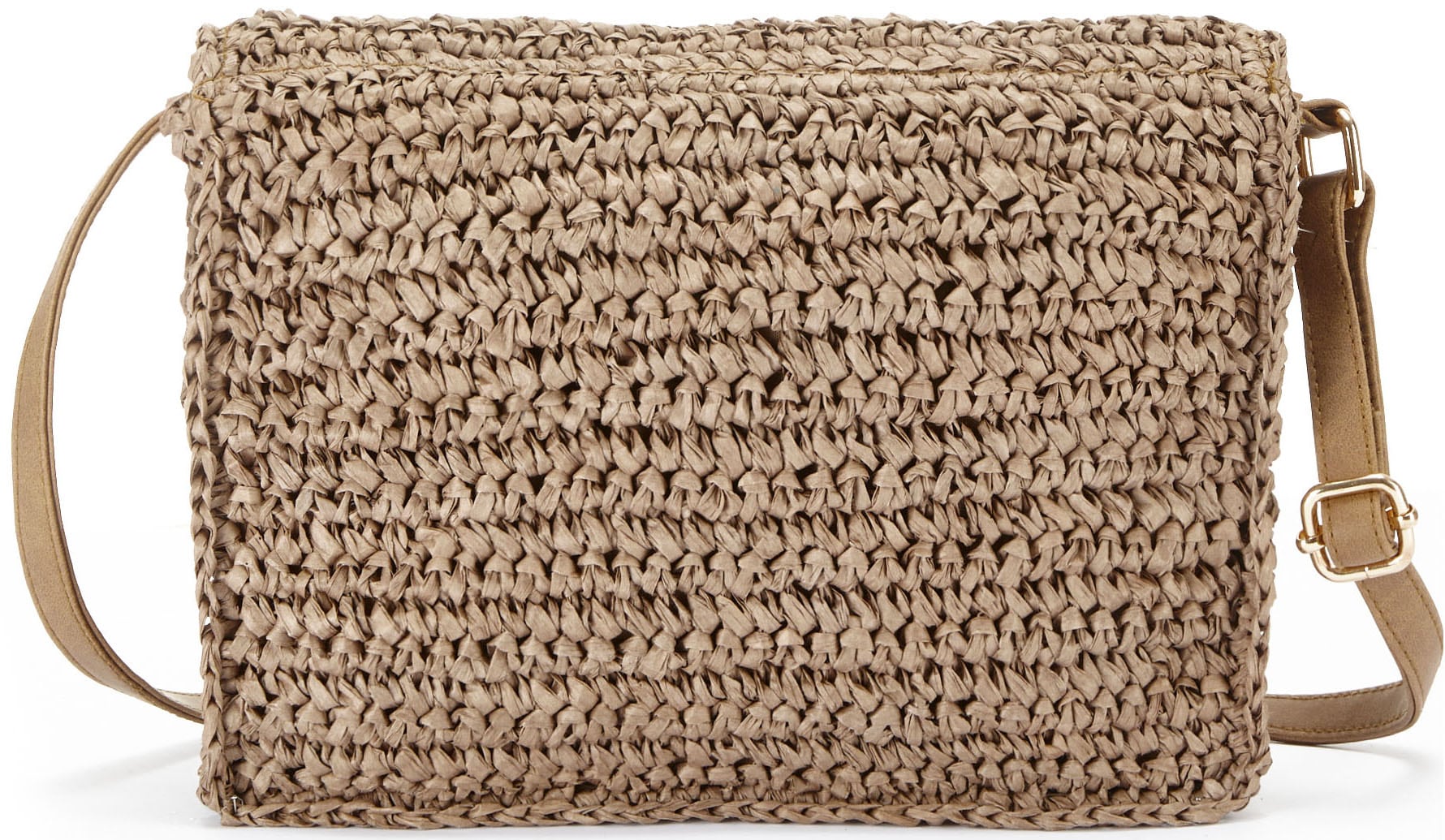 Vivance Umhängetasche »Handtasche«, Minibag, Henkeltasche, Bast-Optik, Sommertasche, Crossbody Bag