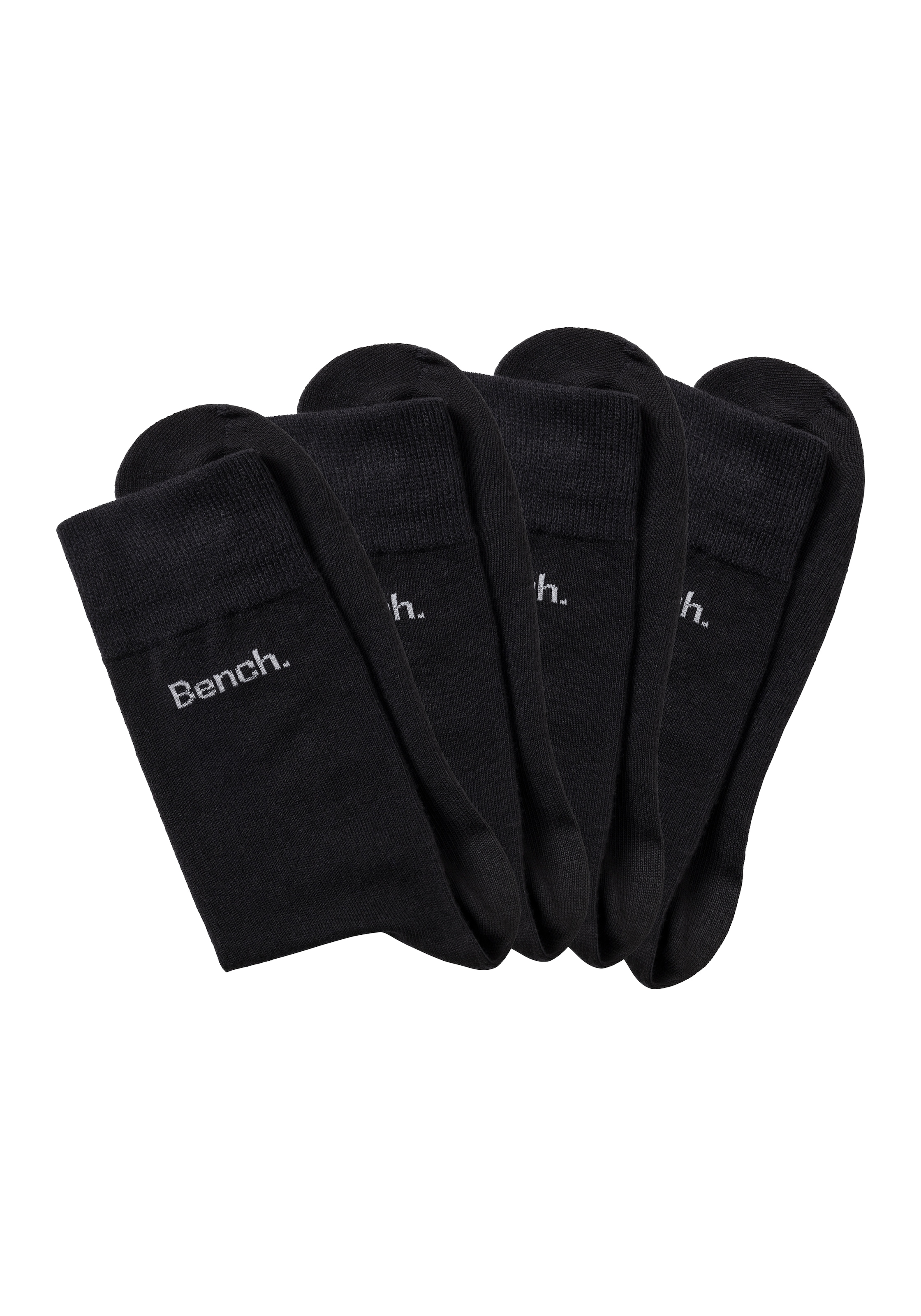 Bench. Basicsocken, (Packung, 4 Paar), in angenehm weicher Markenqualität