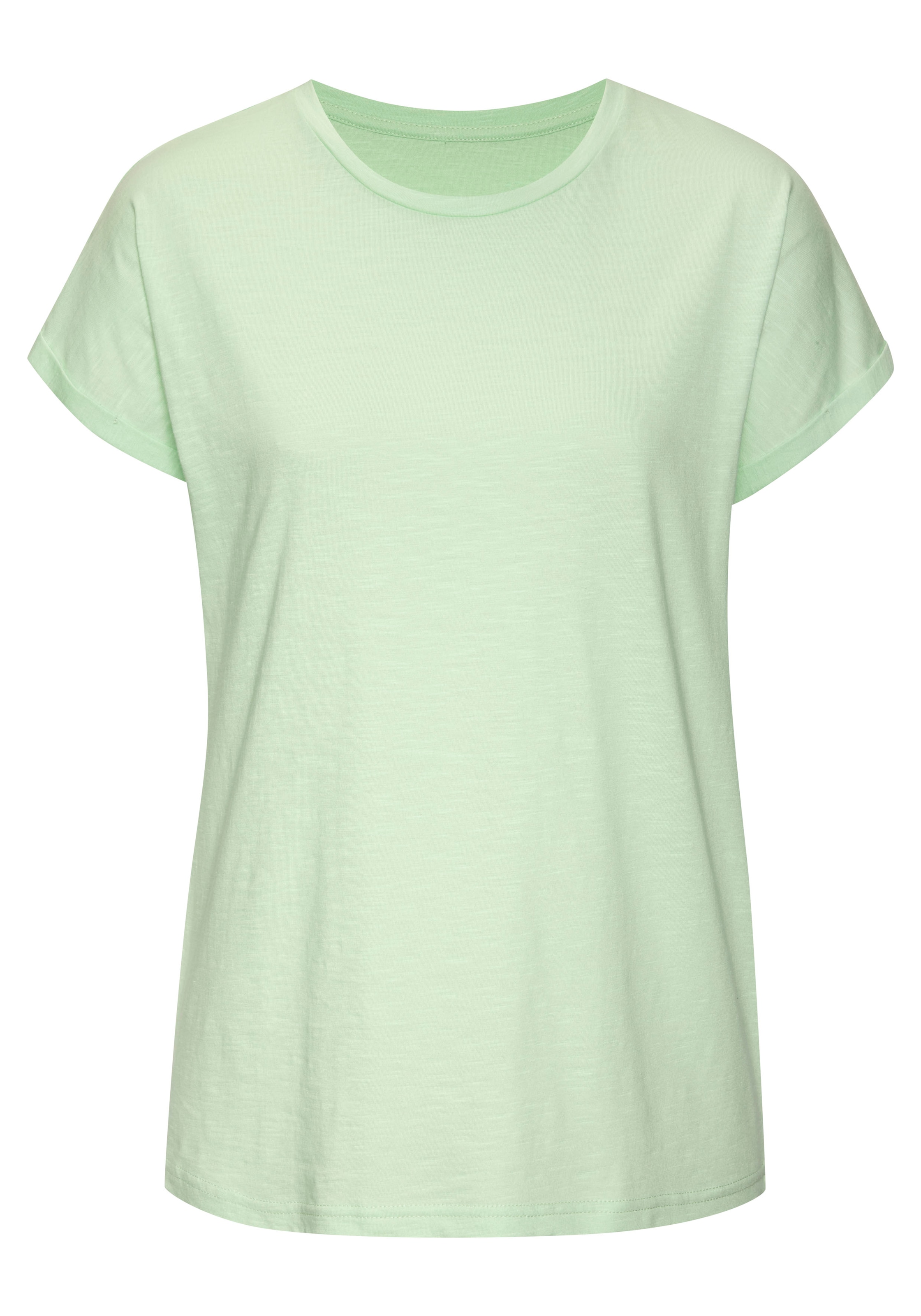 Vivance T-Shirt »mit modischem Frontprint«, (2er-Pack), aus weicher Baumwoll-Qualität