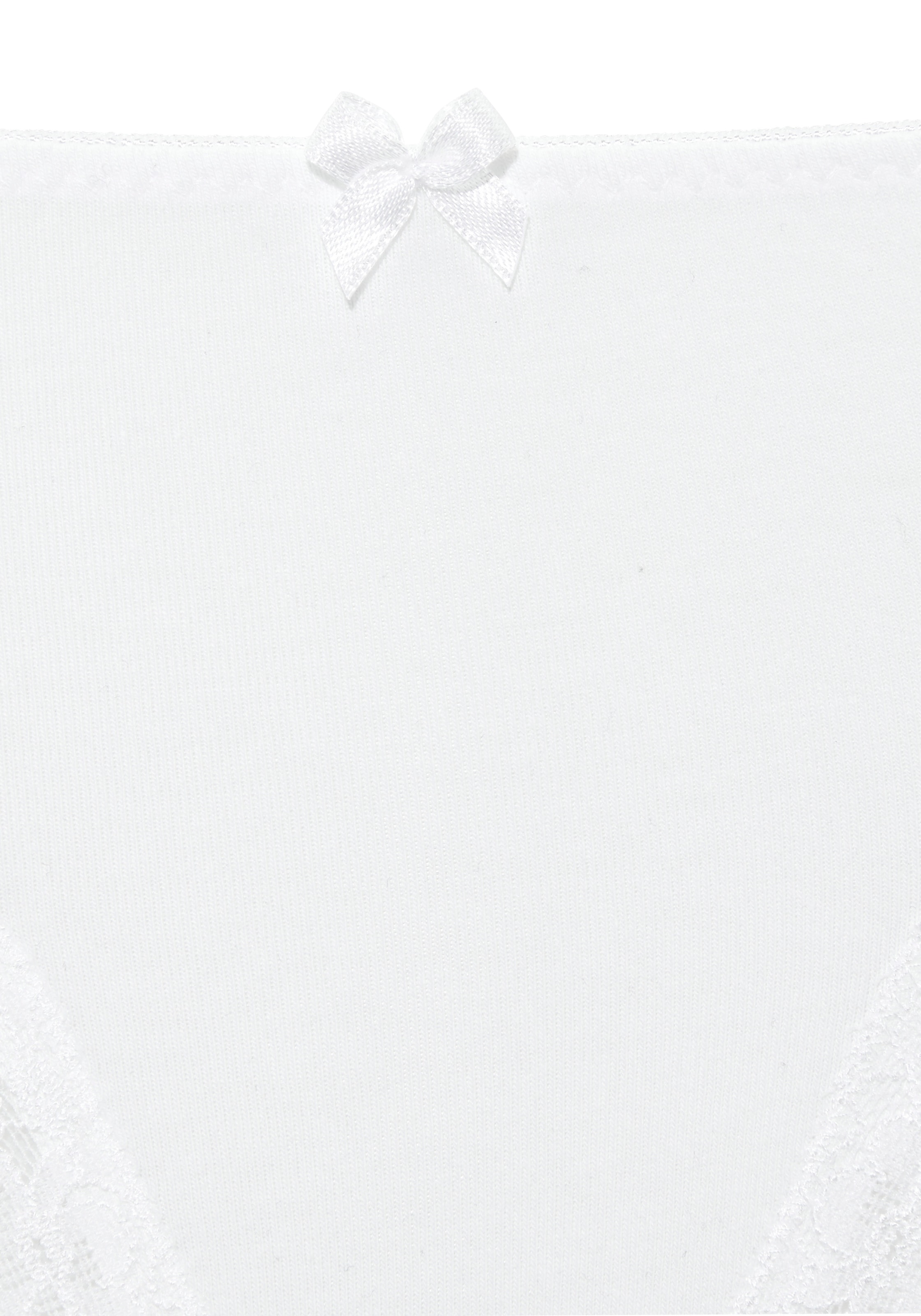 LASCANA Brasilslip 3er-Pack,  aus elastischer Baumwolle mit zarter Spitze