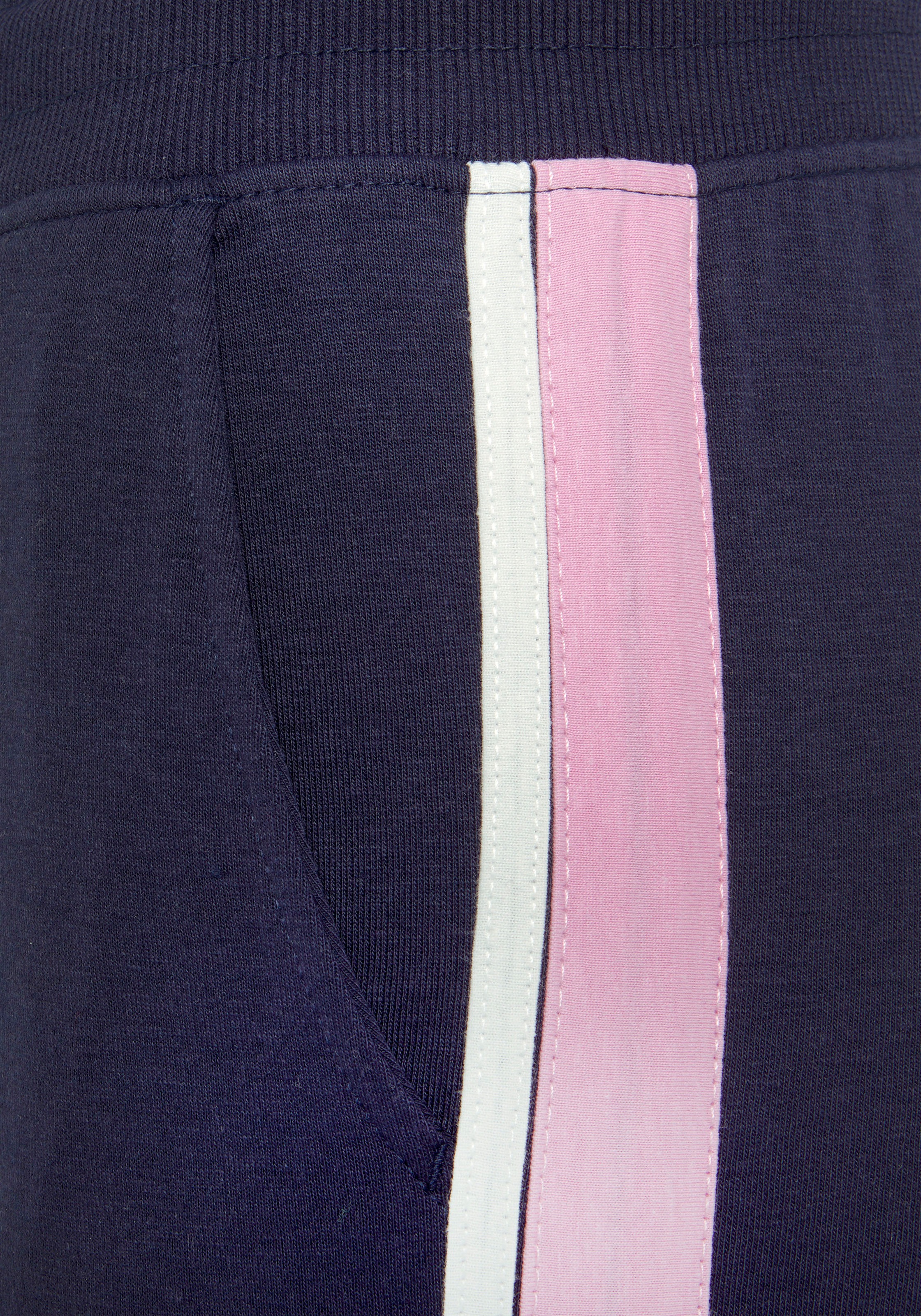 Vivance Sweatpants, (1 tlg.), Sweathose mit kontrast Einsätzen, Loungeanzug