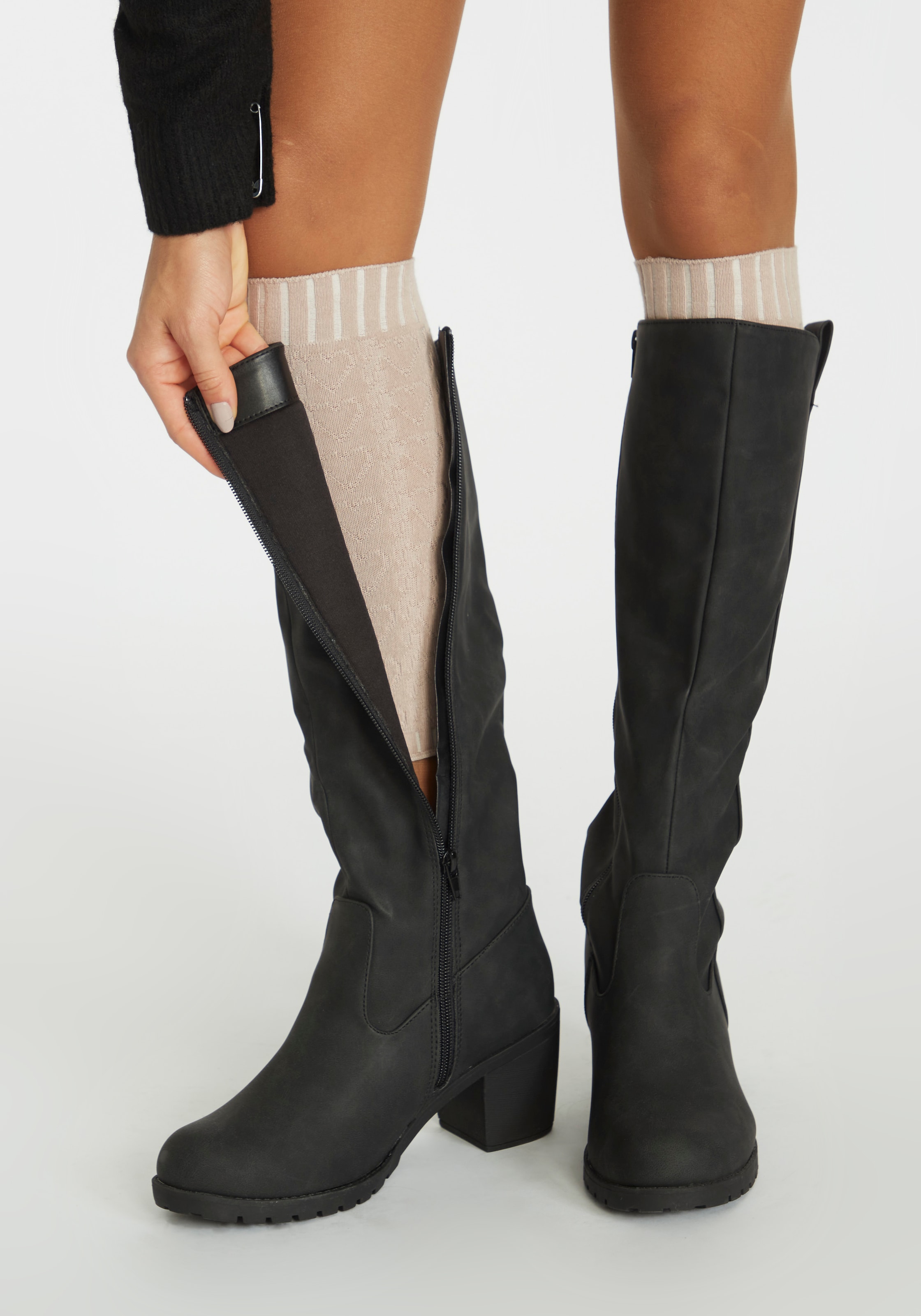 Lavana Stulpensocken, (Packung, 3 Paar), für Stiefel und Boots