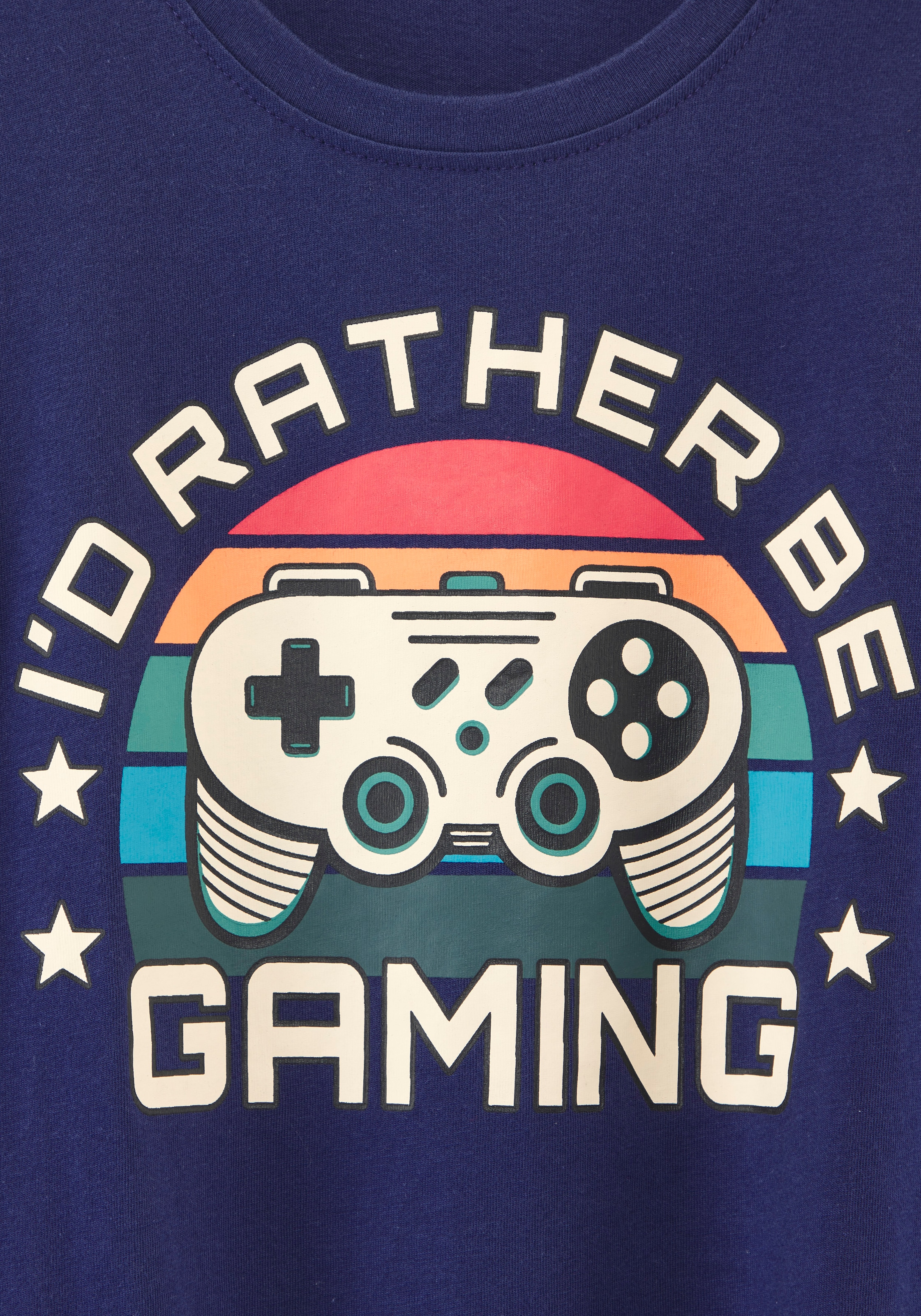 AUTHENTIC LE JOGGER Pyjama Packung, 1 Stück, 2 Stk. tlg., Schlafanzug mit großem Gaming - Print vorn