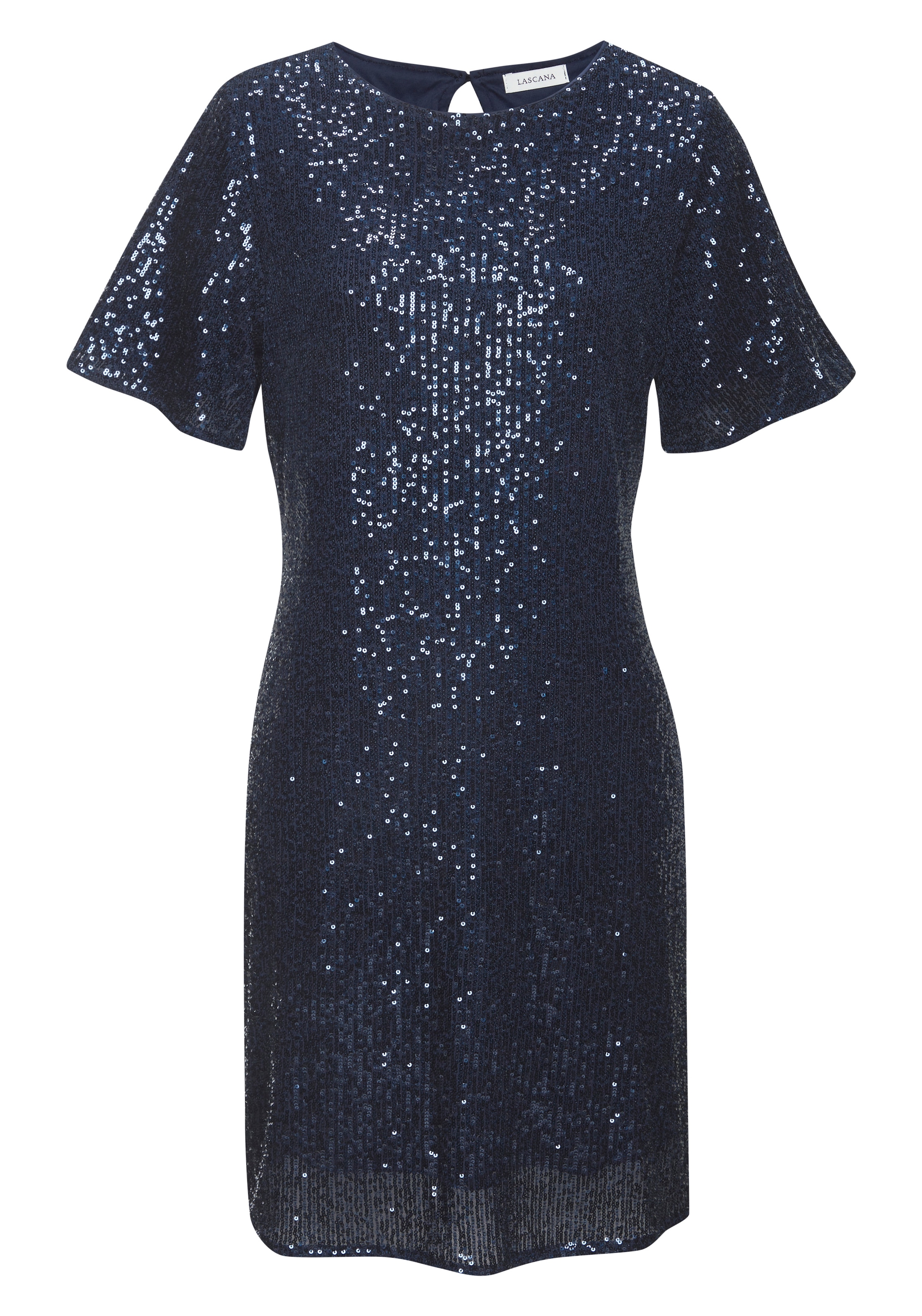 LASCANA Paillettenkleid , festlich, Glitzerkleid mit kurzen Ärmeln