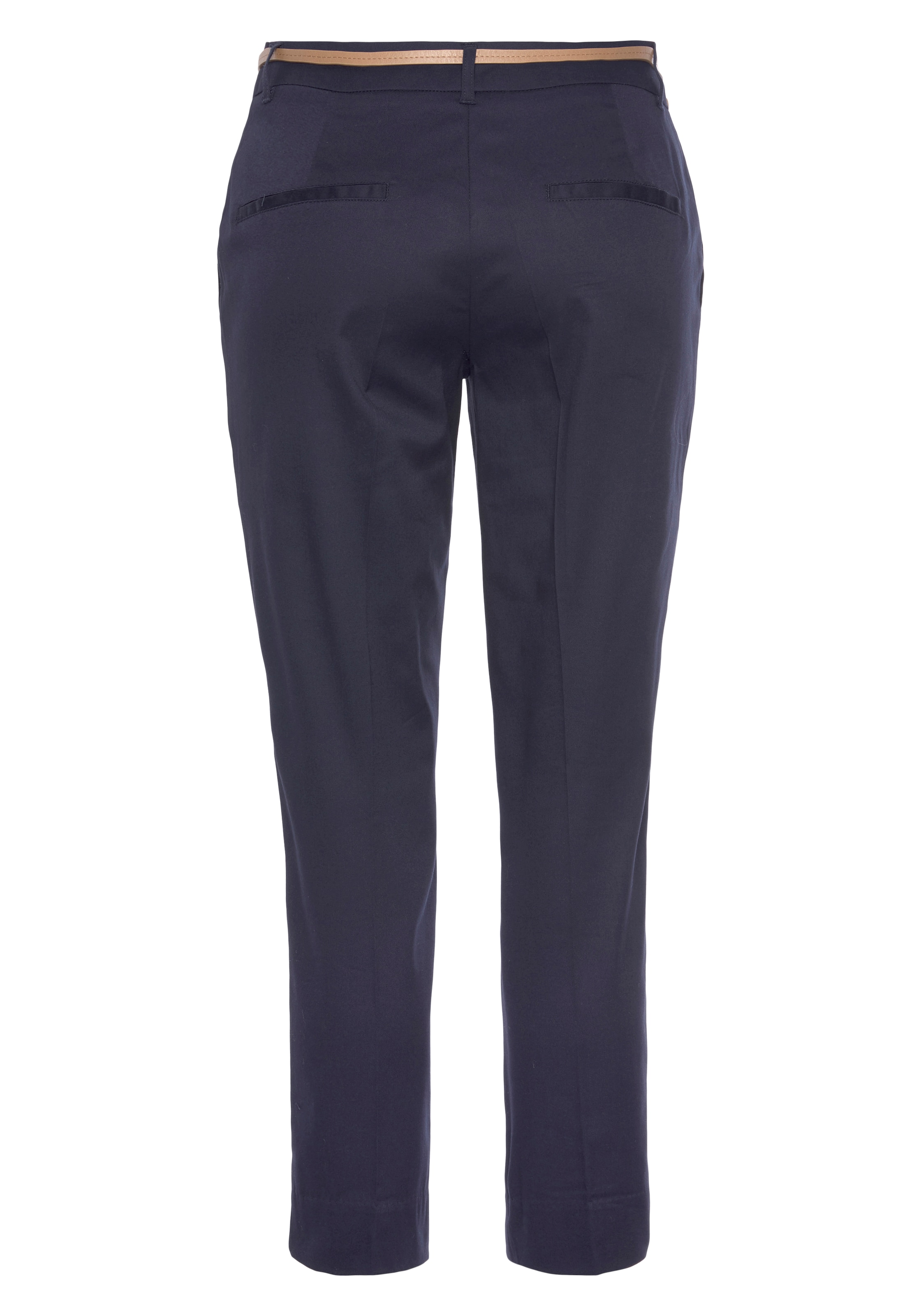Vivance Chinohose, (mit Gürtel in Lederoptik), in klassischer Basic-Form, Stoffhose, Business-Look