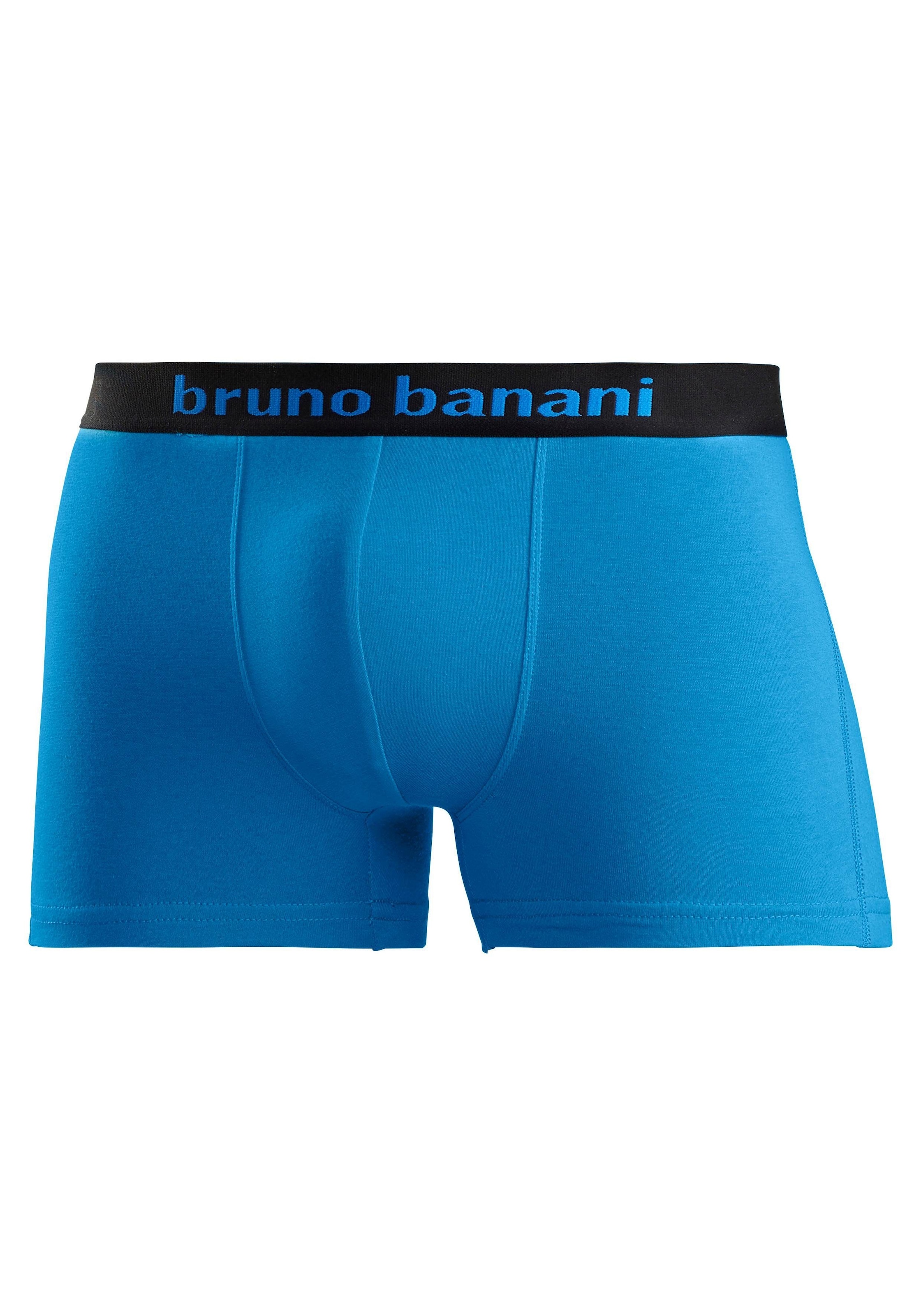 Bruno Banani Boxer »Boxershorts für Herren«, (Packung, 4 St.), mit farbigen Marken-Schriftzug am Bündchen