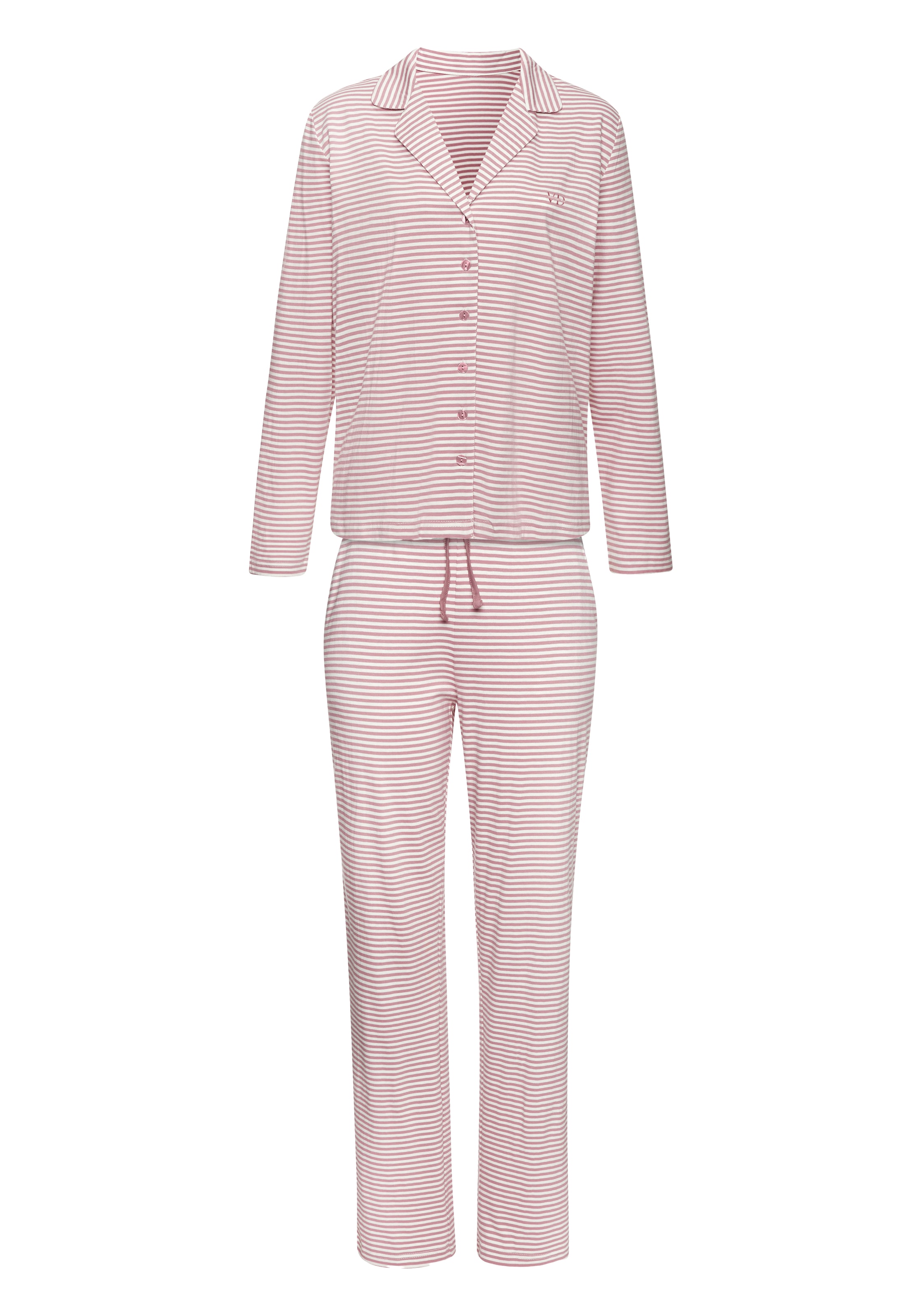 Vivance Dreams by Lascana Pyjama Set, 2 tlg. mit feinem Streifenmuster