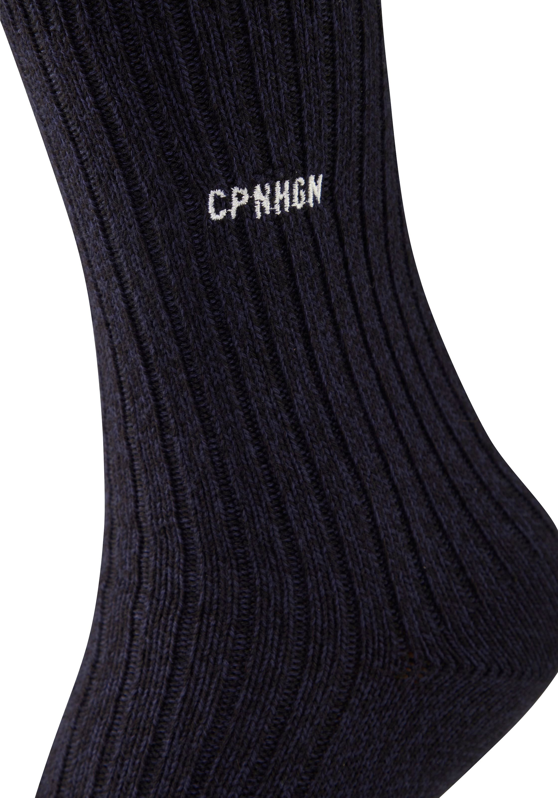 Copenhagen Studios Basicsocken, (1 Paar), gerippt mit Logo Stickerei