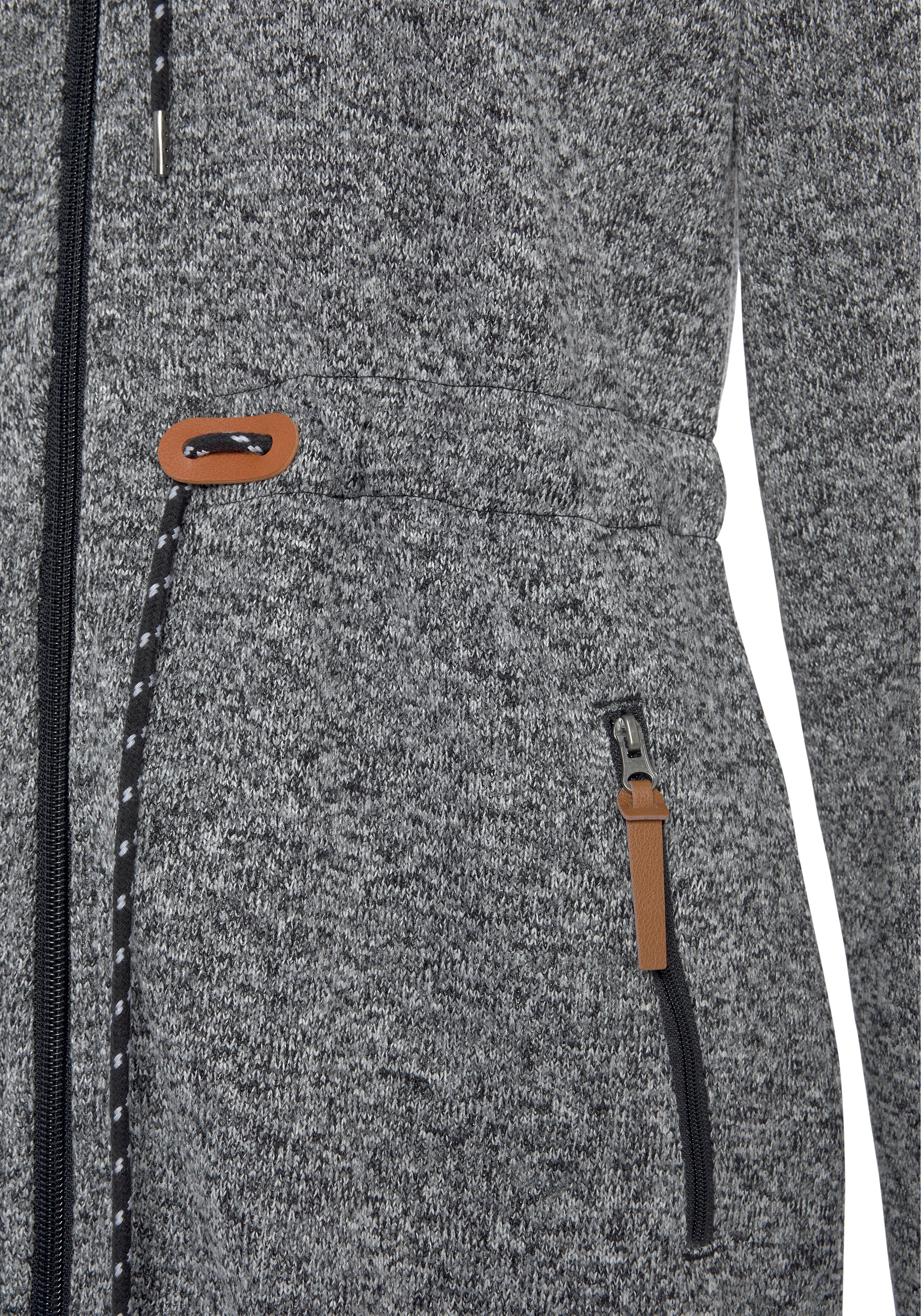 LASCANA Fleecejacke, mit Kapuze, mit Kapuze