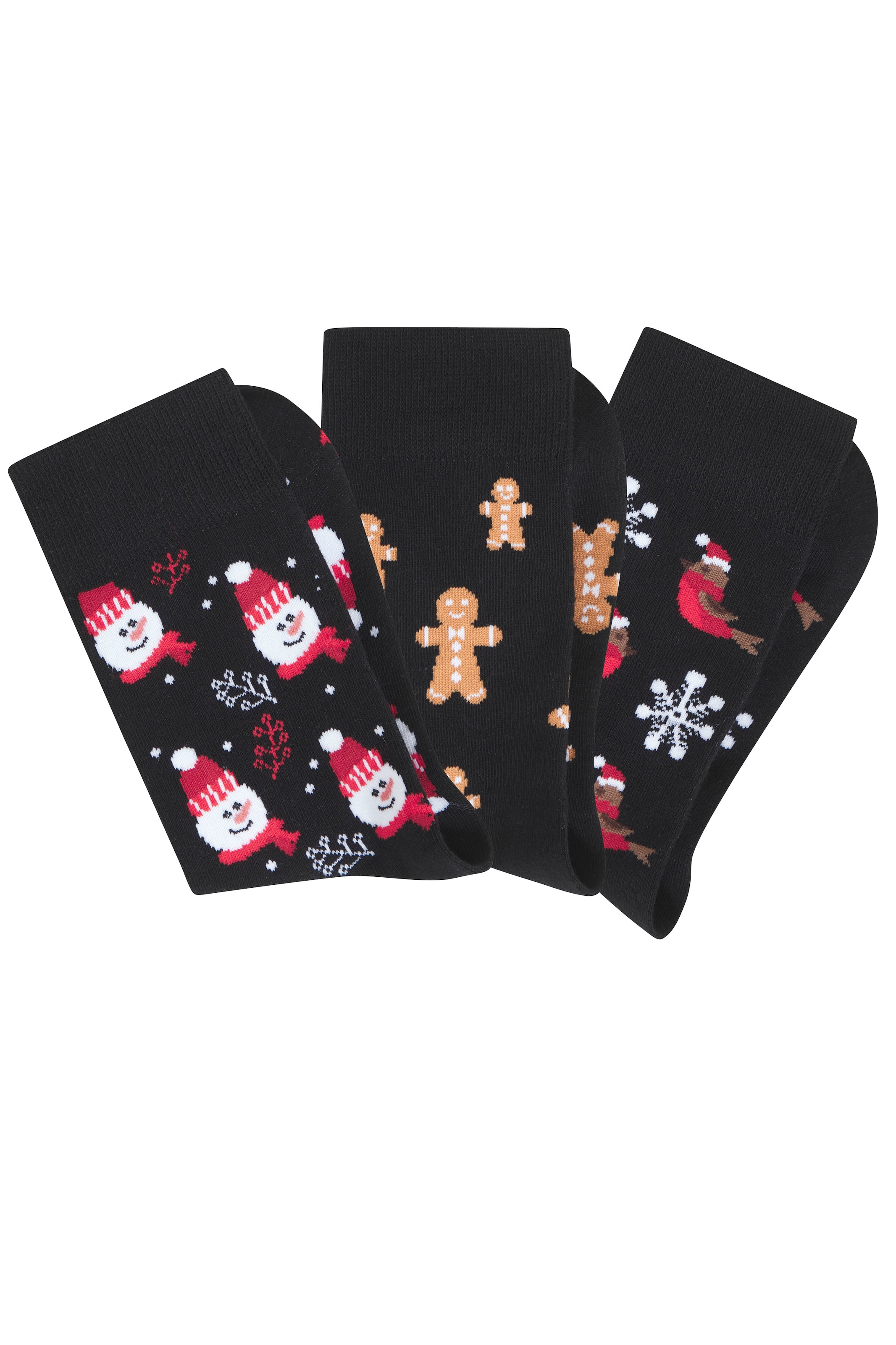 H.I.S Basicsocken, (Packung, 3 Paar), mit lustigen Weihnachtsmotiven
