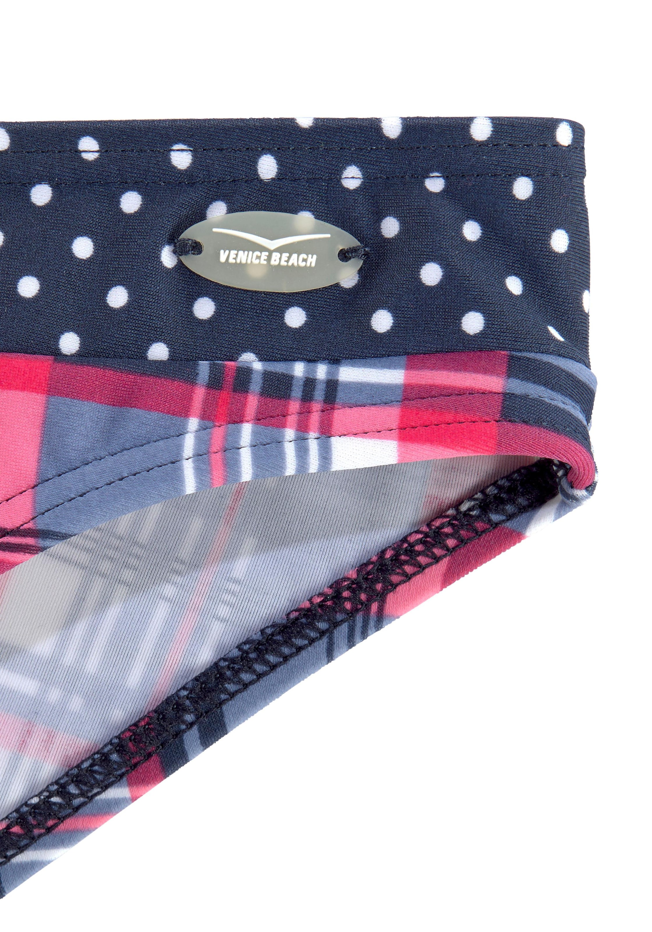 Venice Beach Triangel-Bikini im süßen Karodruck