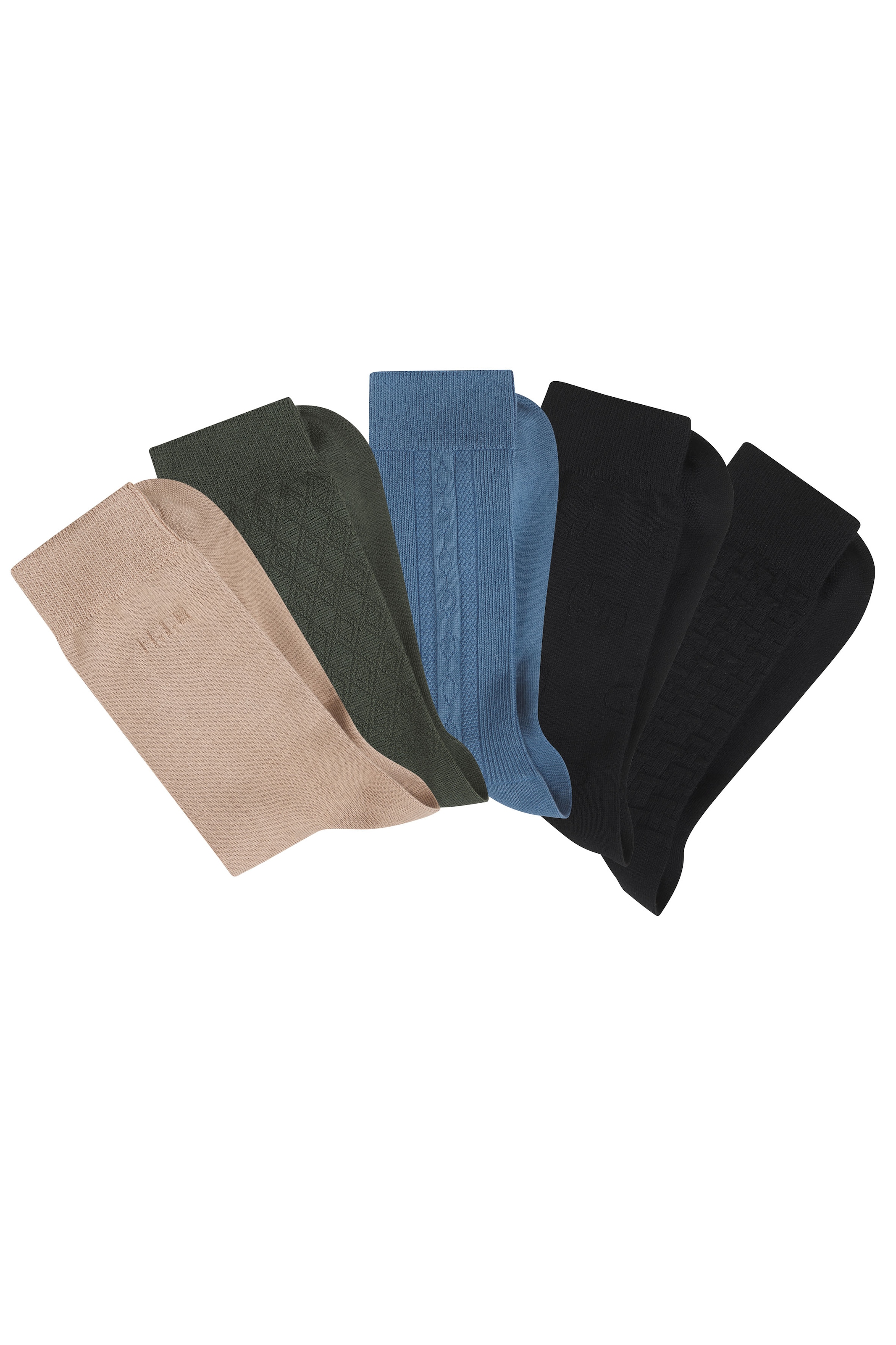 H.I.S Businesssocken Packung, 5 Paar tlg. mit dezent eingestrickten Designs