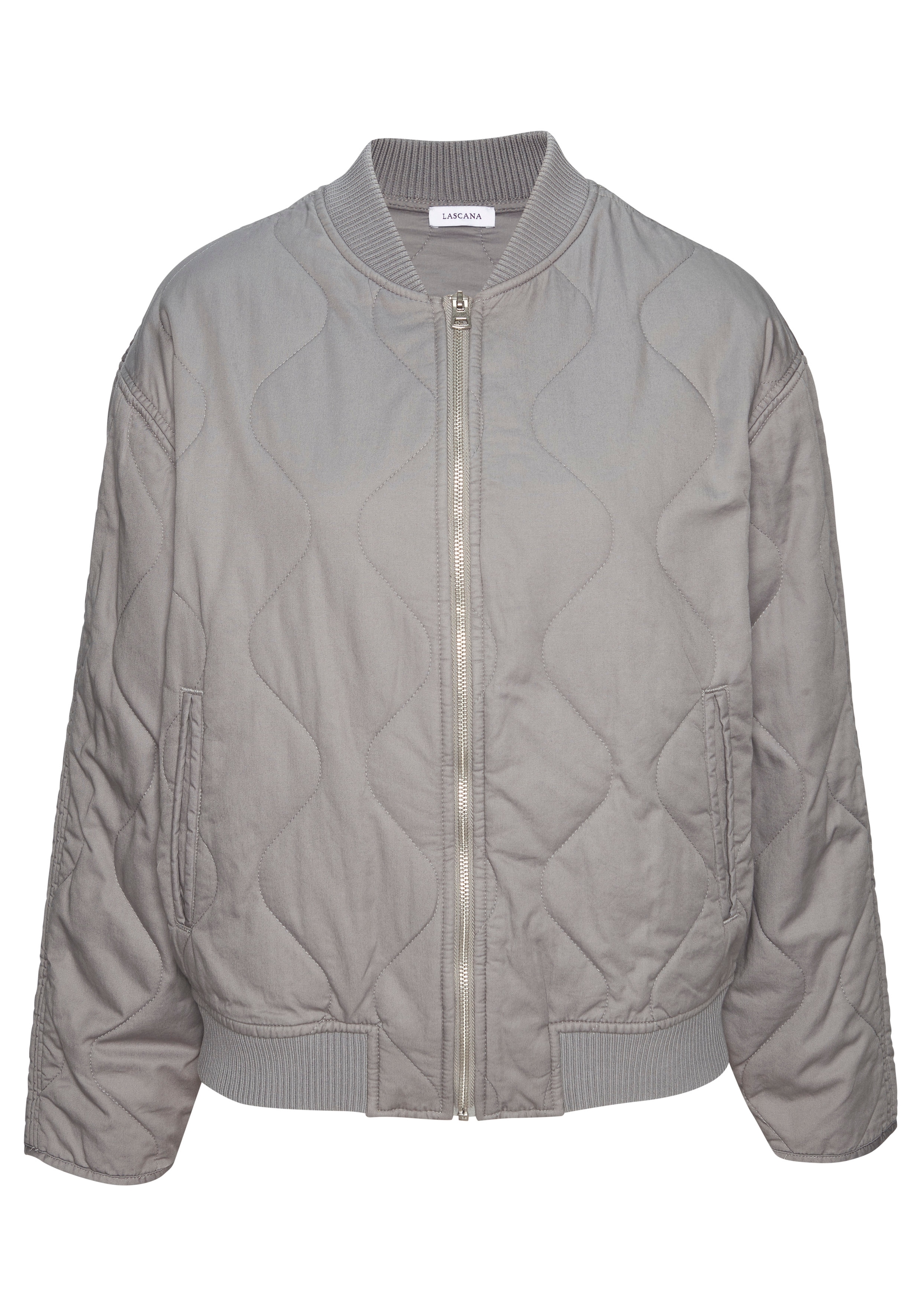 LASCANA Steppjacke, in leicht verwaschener Optik mit Taschen, Bomber-Design