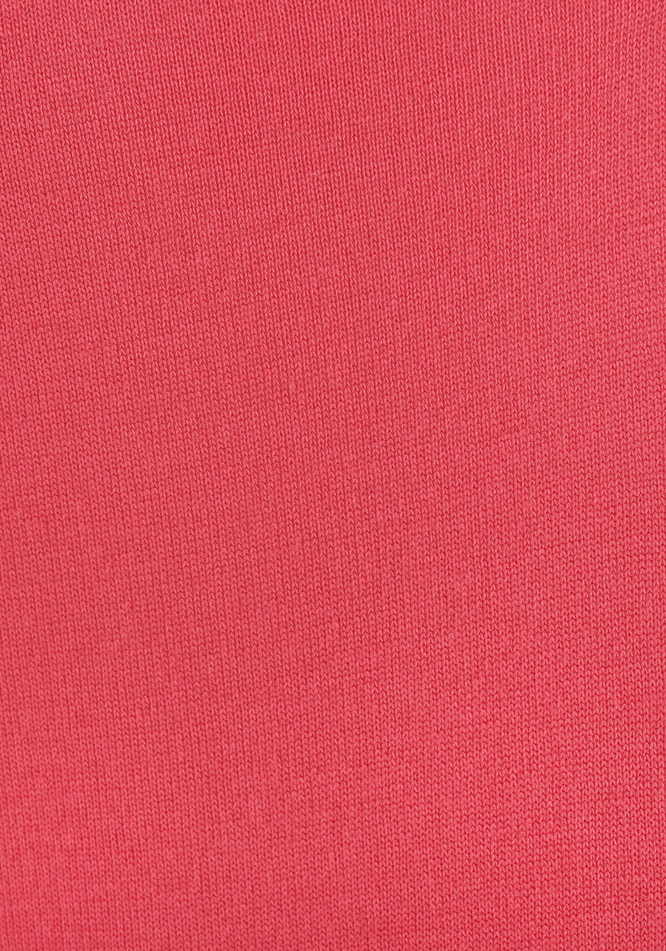 s.Oliver T-Shirt, mit Zierbändern am Ausschnitt, Kurzarmshirt, sommerlich