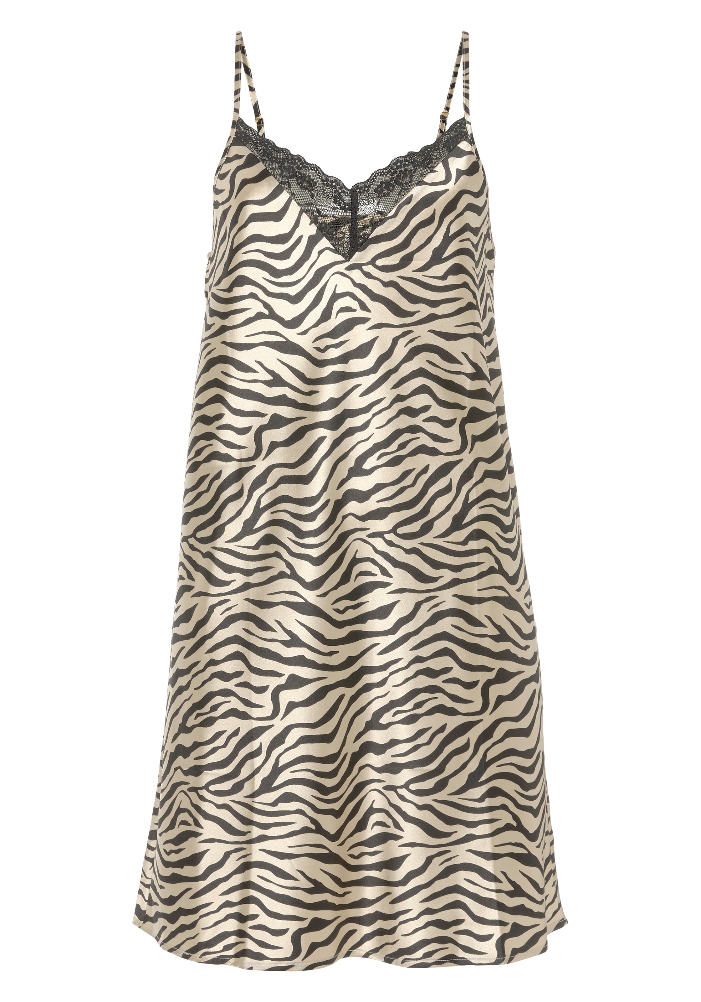 Buffalo Negligé, mit schönem Animal-Print und Spitzeneinsätzen