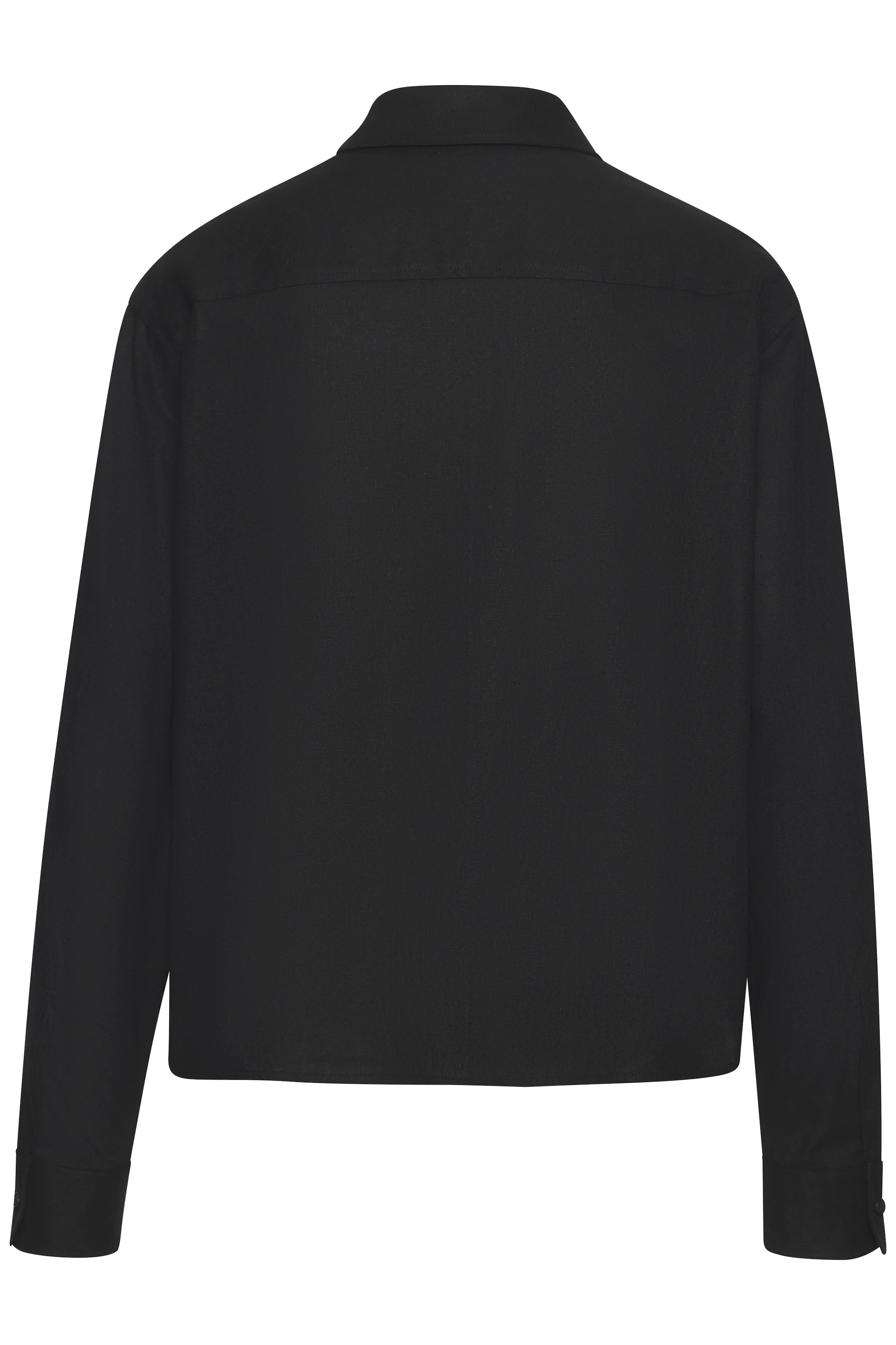 Buffalo Hemdbluse, mit Leinenanteil, luftige Langarmbluse mit Hemdkragen