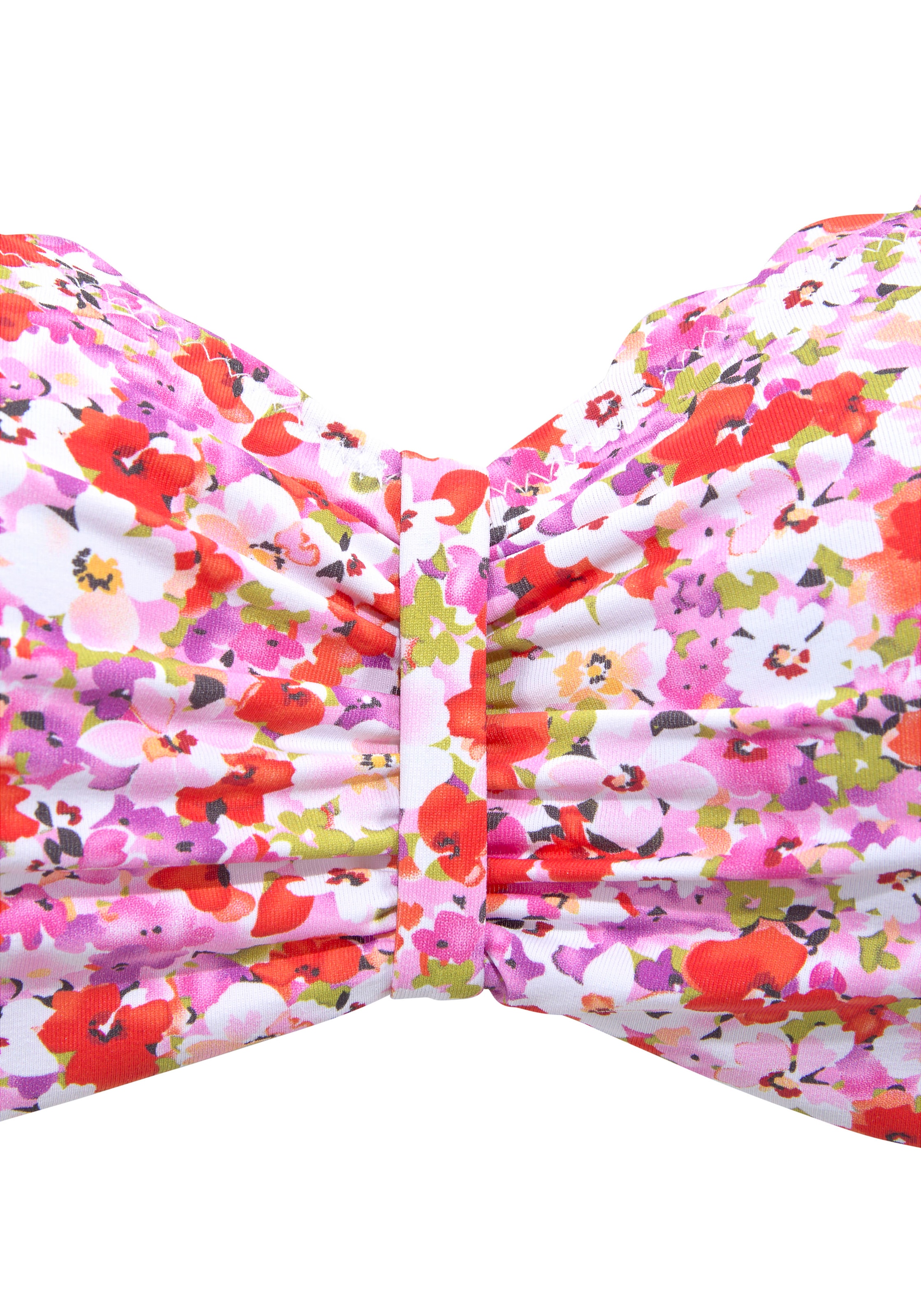 LASCANA Bügel-Bandeau-Bikini-Top »Jasmin«, im Blümchen-Druck