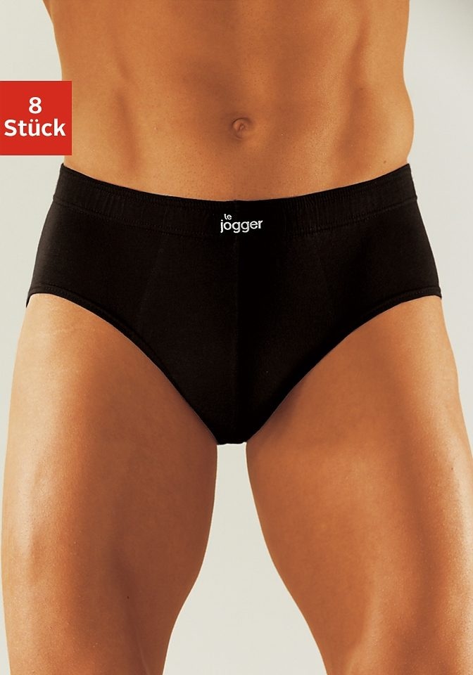 le jogger® Slip, (Packung, 8 St.), aus angenehm weicher Baumwoll-Qualität