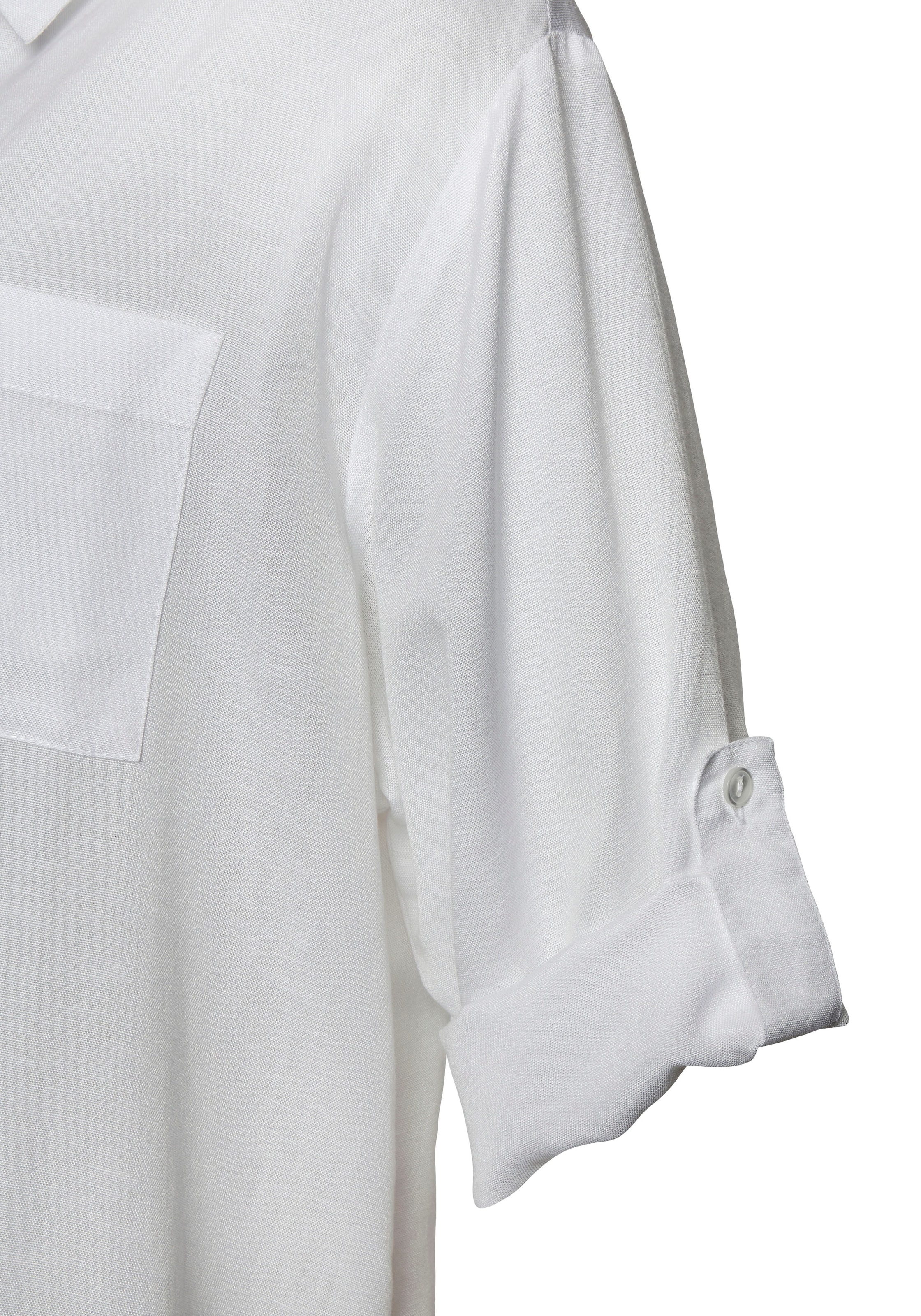 LASCANA Longbluse, aus leichter Webware mit Leinenanteil, luftiges Blusenkleid