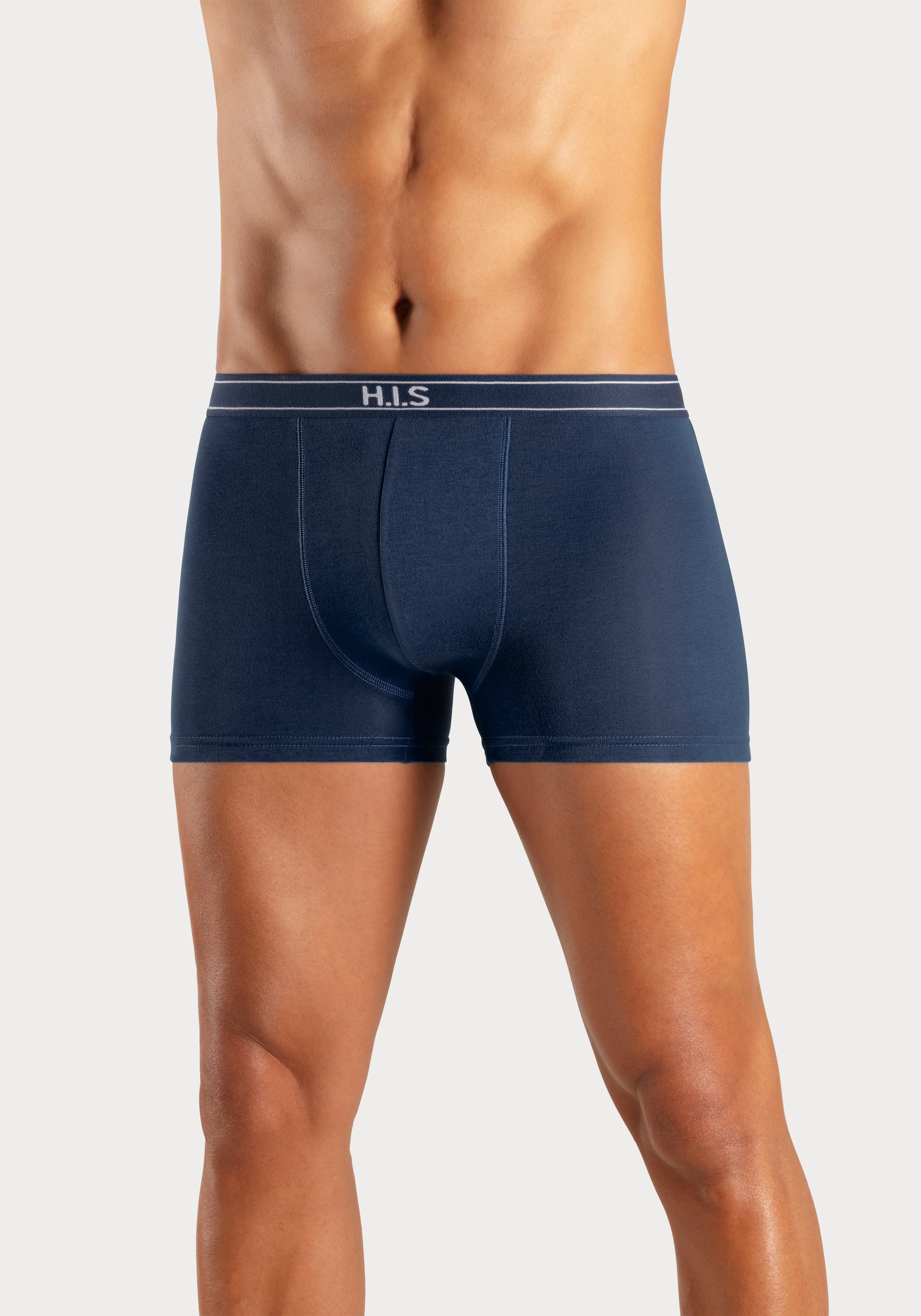 H.I.S Boxer »Boxershorts für Herren«, (Packung, 5 St.), mit Steifen und Logo im Bund