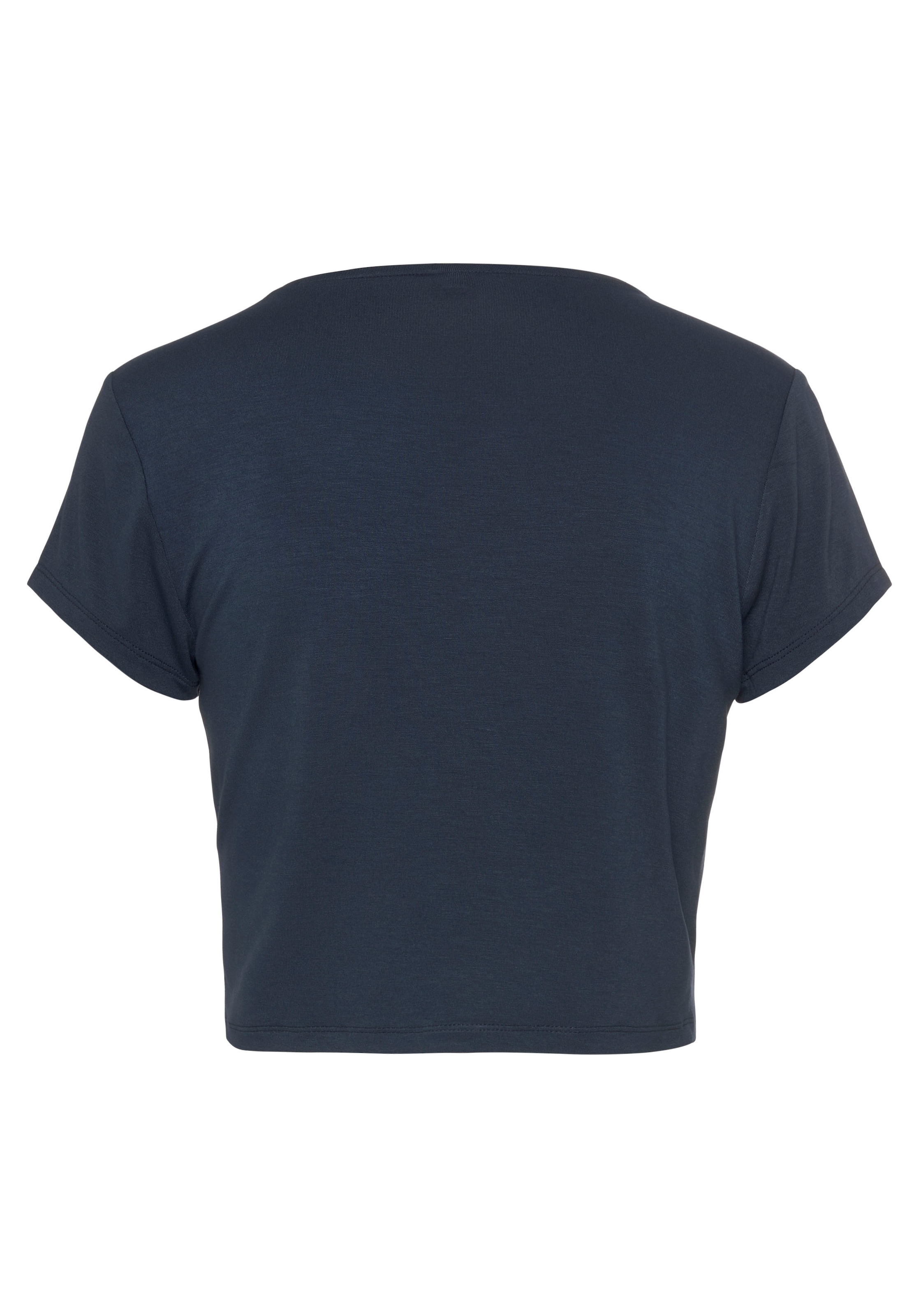s.Oliver Kurzarmshirt, zum Binden, Jerseyware, Cropshirt, Strandshirt