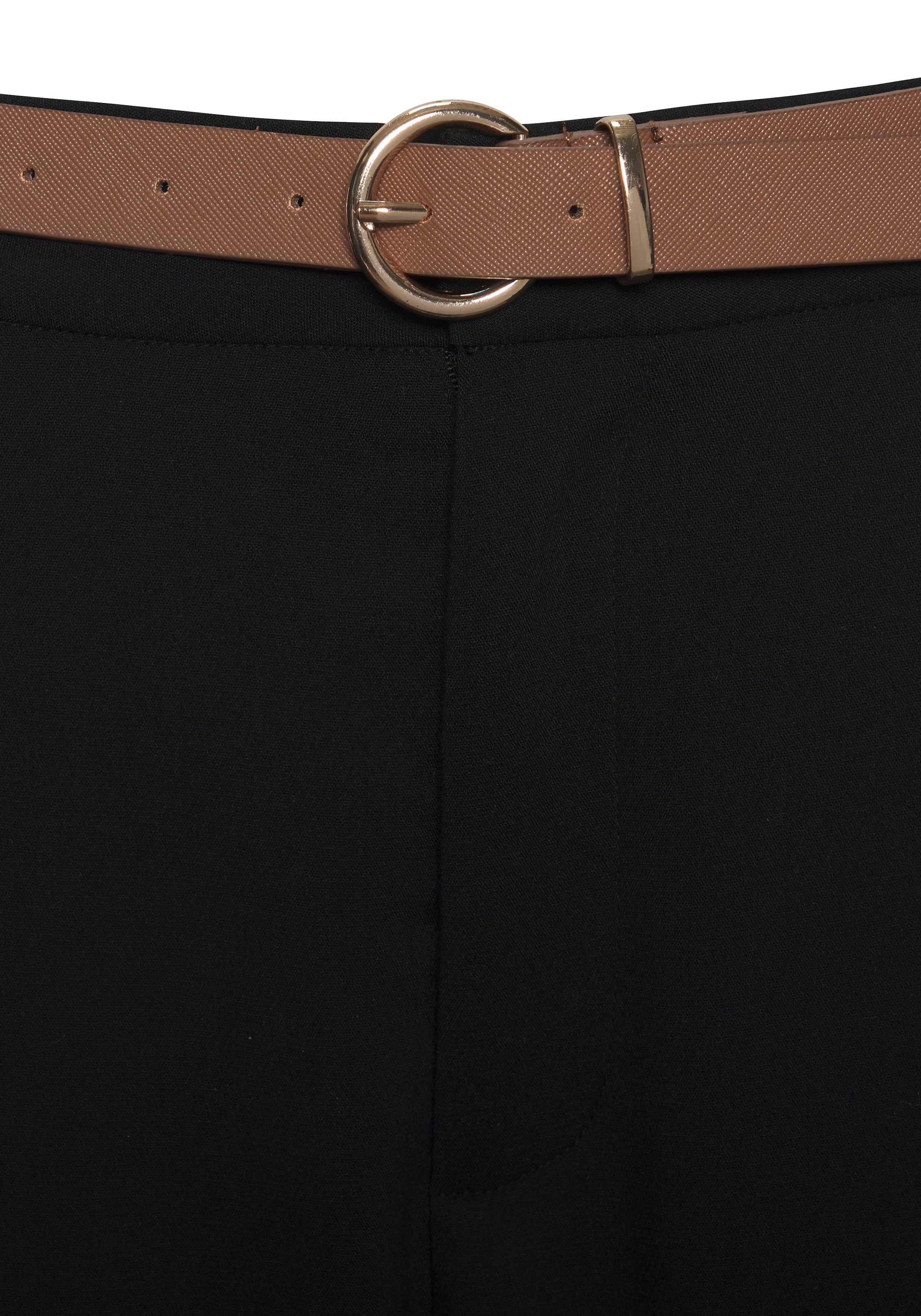 LASCANA Bundfaltenhose »mit schmalem Gürtel in Barrel Form«  mit Gürtel, in modischer Barrel-Form, Businesshose, bequem