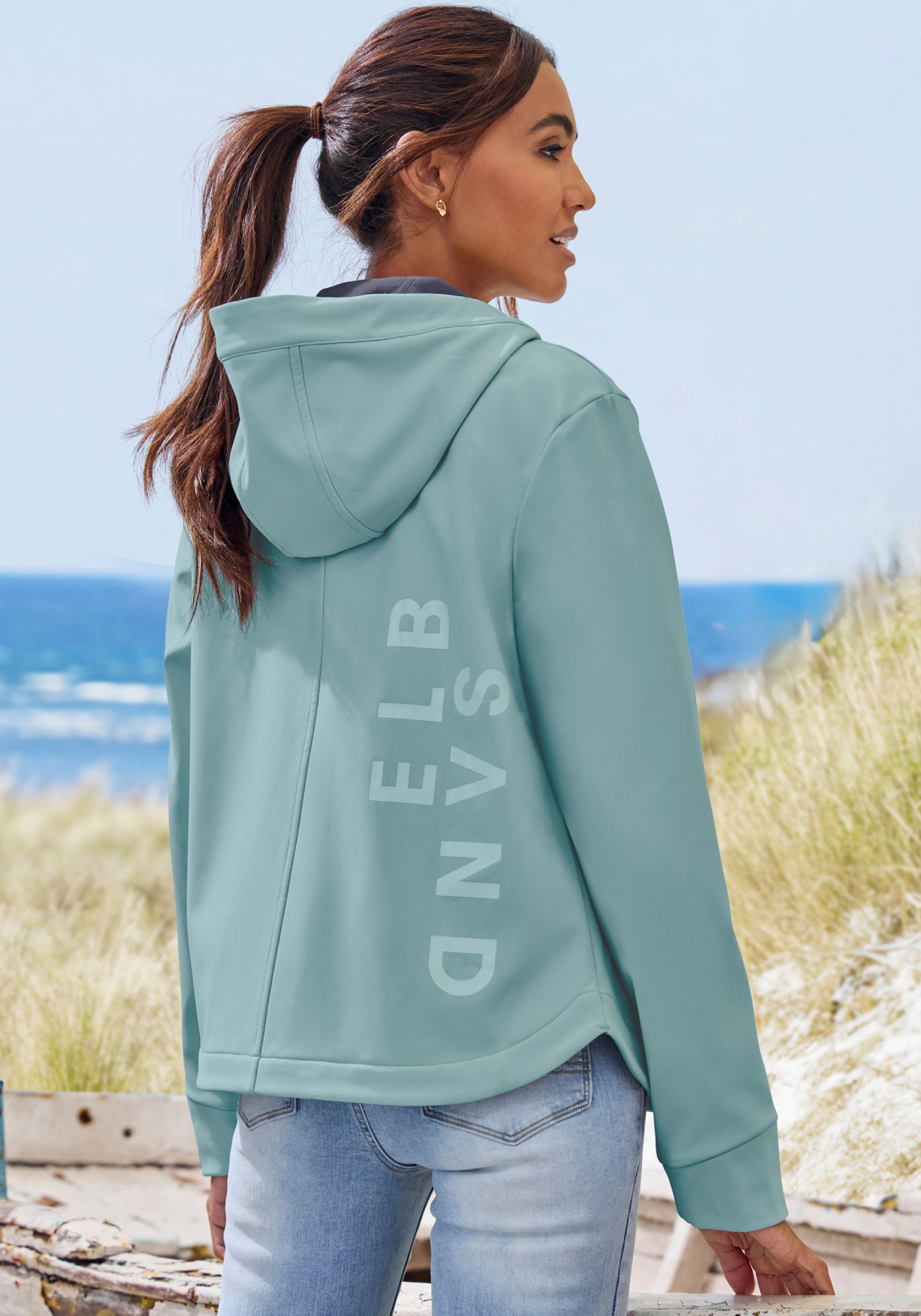 Elbsand Softshelljacke mit verstellbarer Kapuze